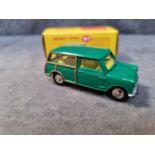 Atlas Dinky #197 Morris Mini Traveller In Green With Yellow Interior In Box