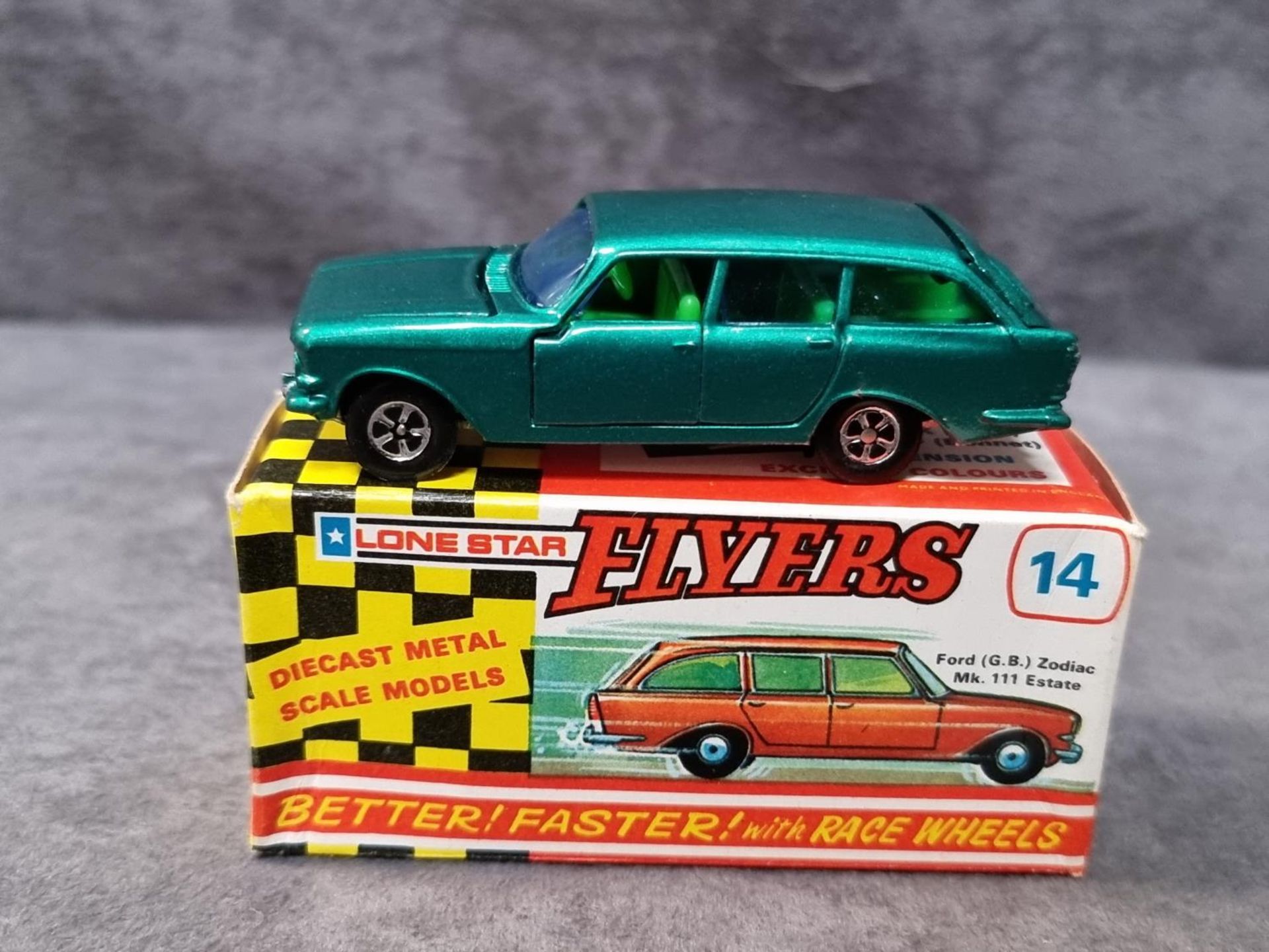 Lonestar Flyers #14 Ford ( GB) Zodiac MKII Estate Green Green Interior - Bild 2 aus 2