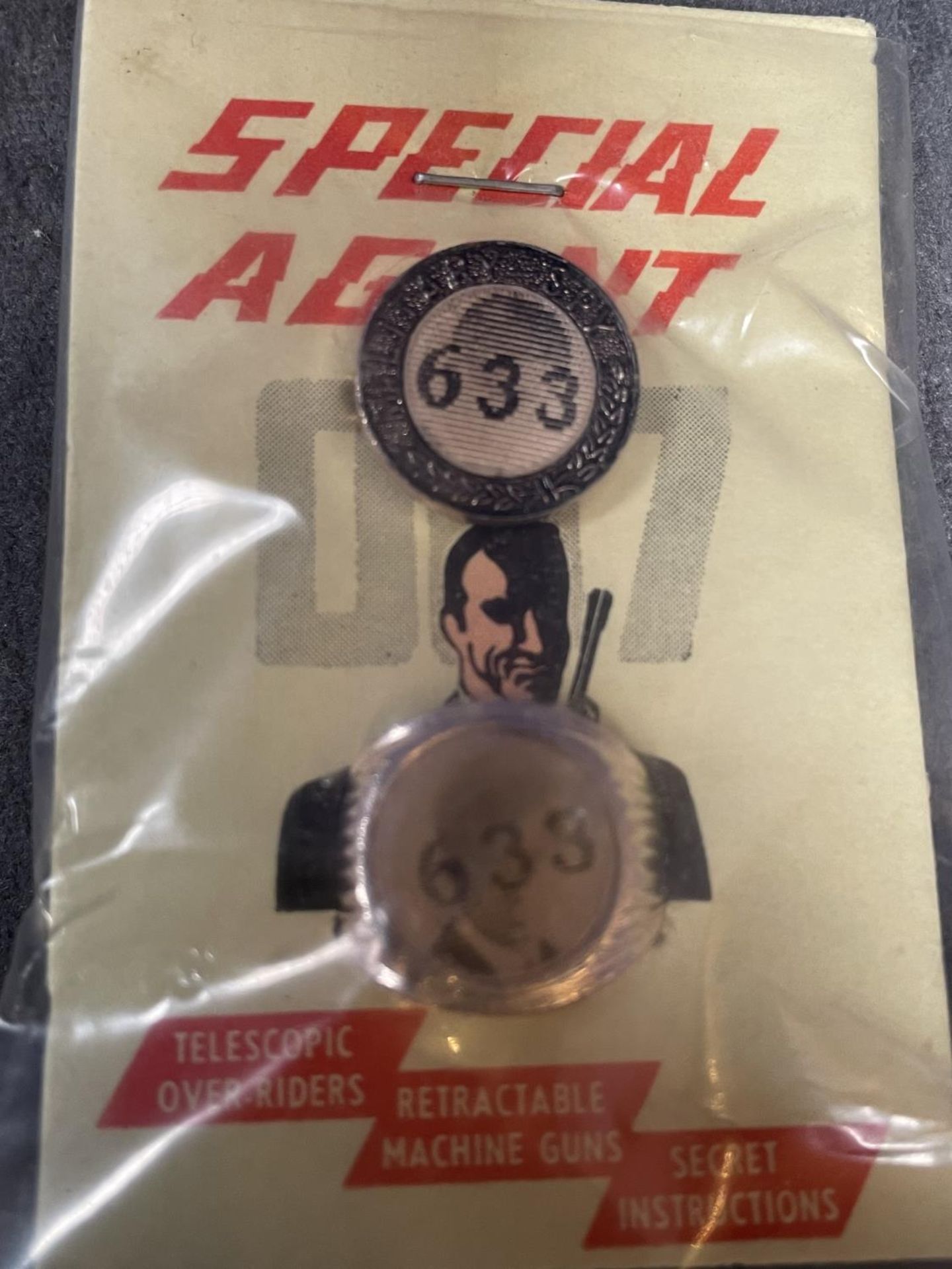 Lonestar 007 Special Agent Pin Badge And Ring - Bild 2 aus 2