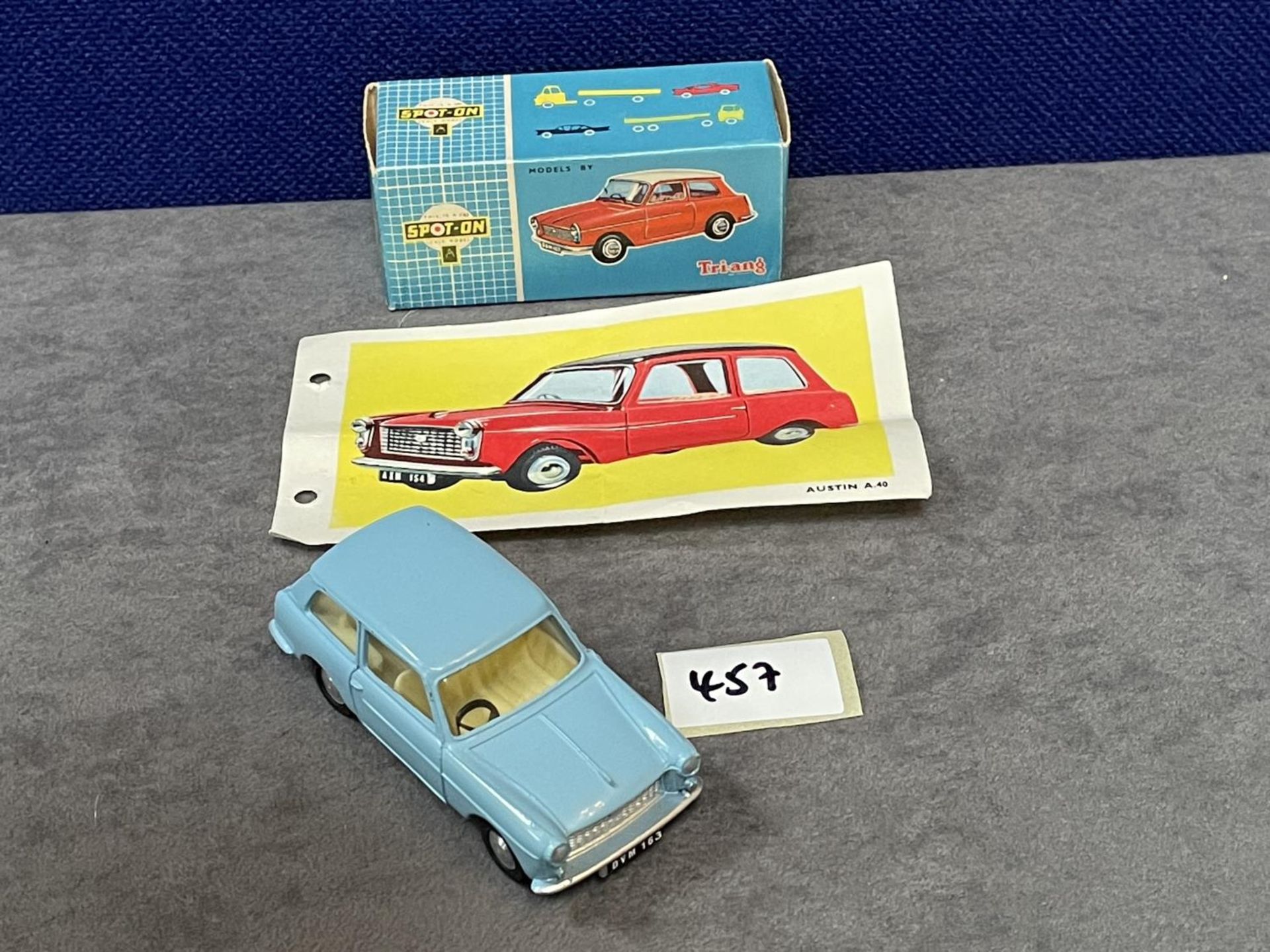 Spot-On #154 Austin A40 #154 Austin A40 In Blue With Data Sheet Mint Model In An Excellent Firm