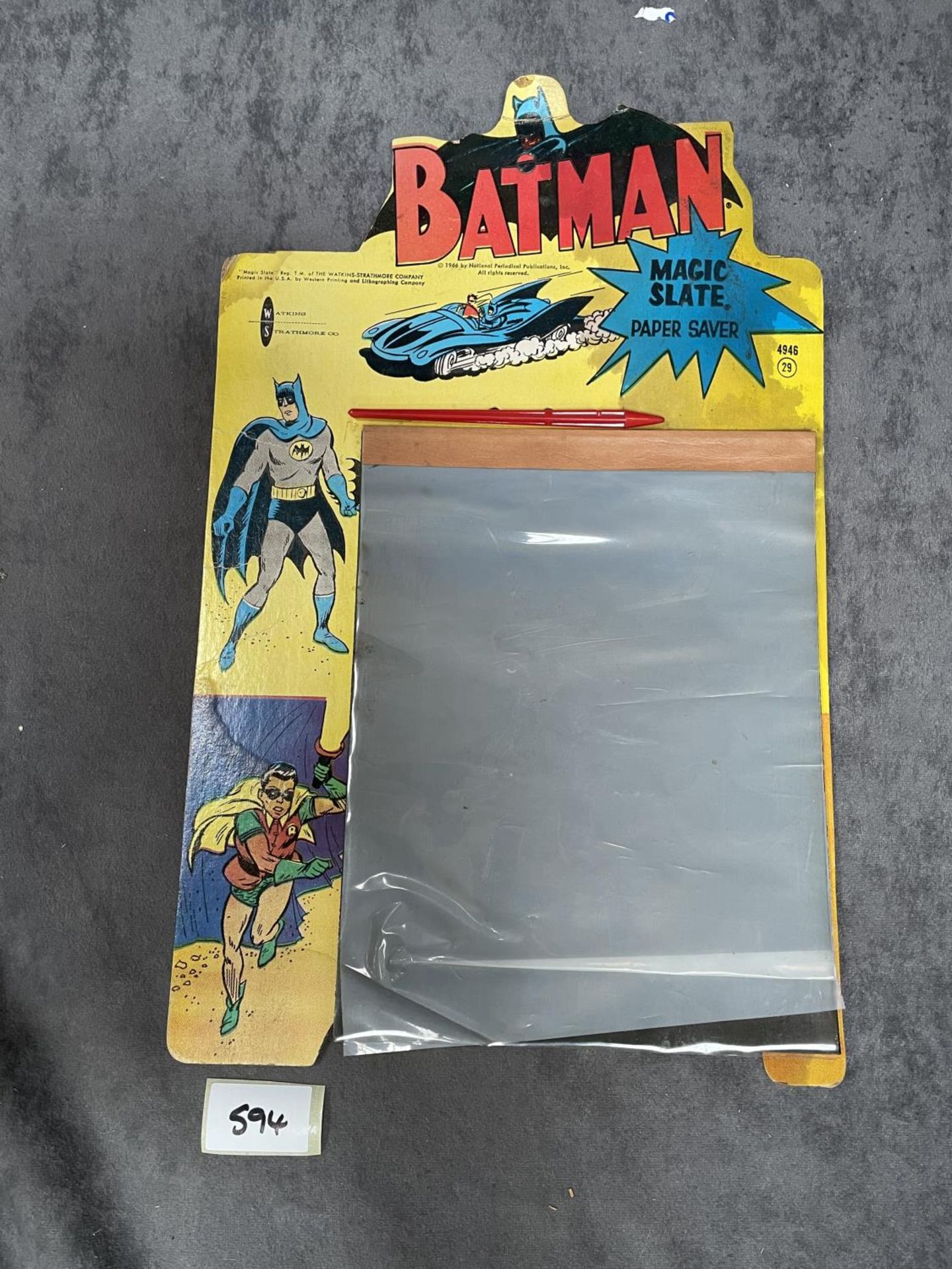 Watkins Strathmore #4946 Very Rare 1966 Batman Magic Slate Paper Saver National Periodical