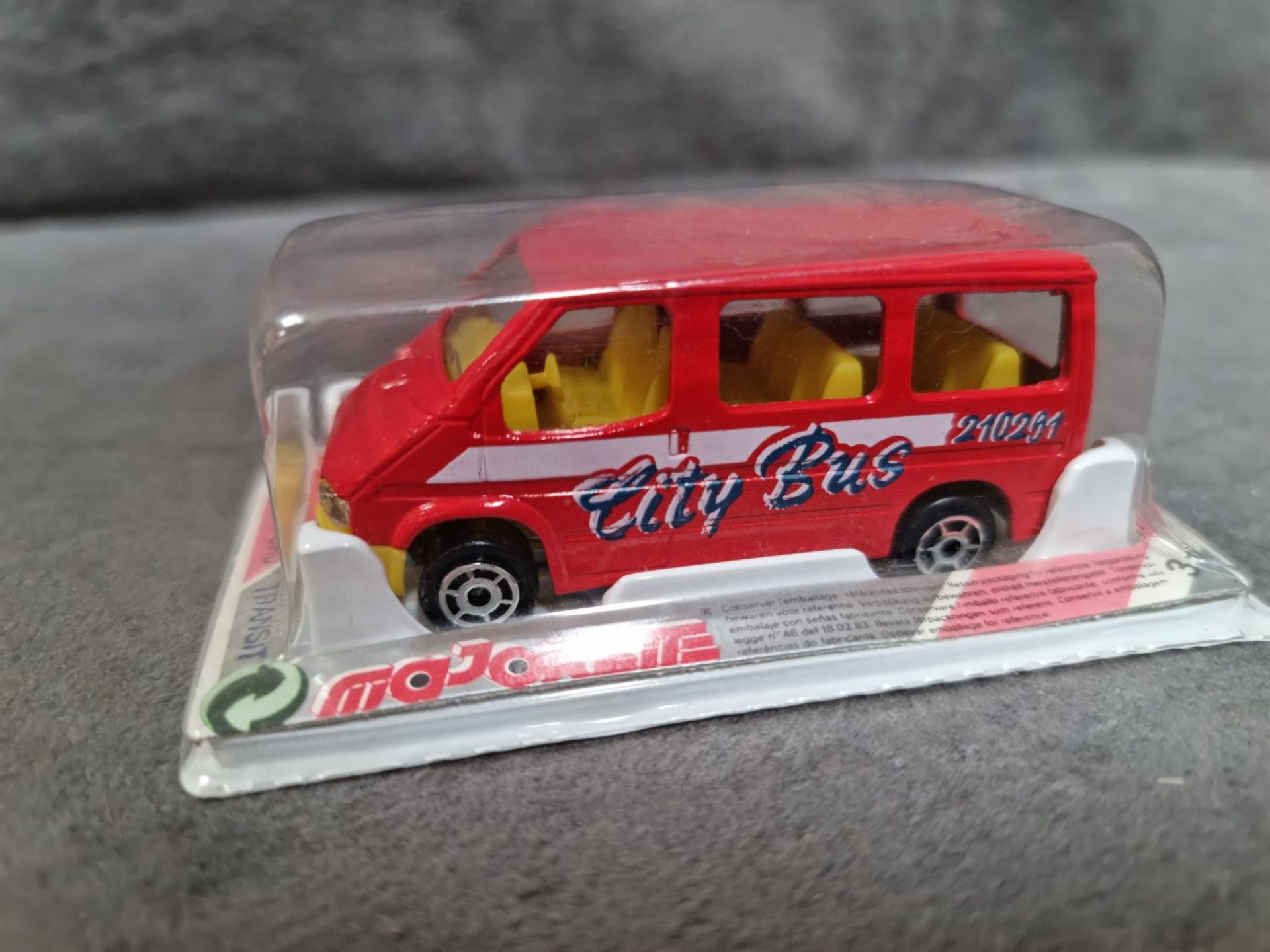 Majorette #243 Ford Transit Red Sealed Card 1988 - Image 2 of 2