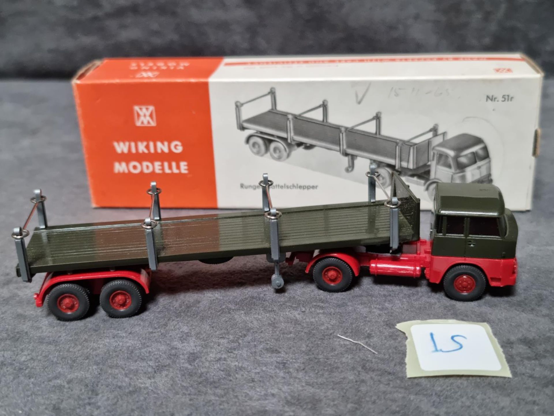 Wiking Nr.51R Mercedes MB Pullman Rungen Sattelzug M. Orig. Pappkarton #699