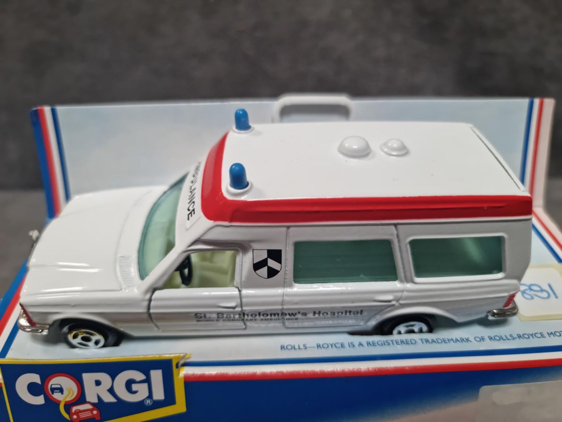 Corgi Toys #406 Mercedes-Benz Bonna Ambulance St. Bartholomew's Mint Unboxed 1/36 Scale - Image 2 of 2
