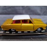 Dinky #133 1965 Ford Cortina In Gold With White Roof In Storage Crushed Box 1964-1966