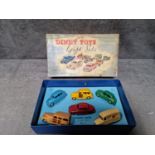 Dinky Gift Set 3 Passenger Car Set Contains No.27F Estate Car - Two Tone Brown Body, Beige Ridged