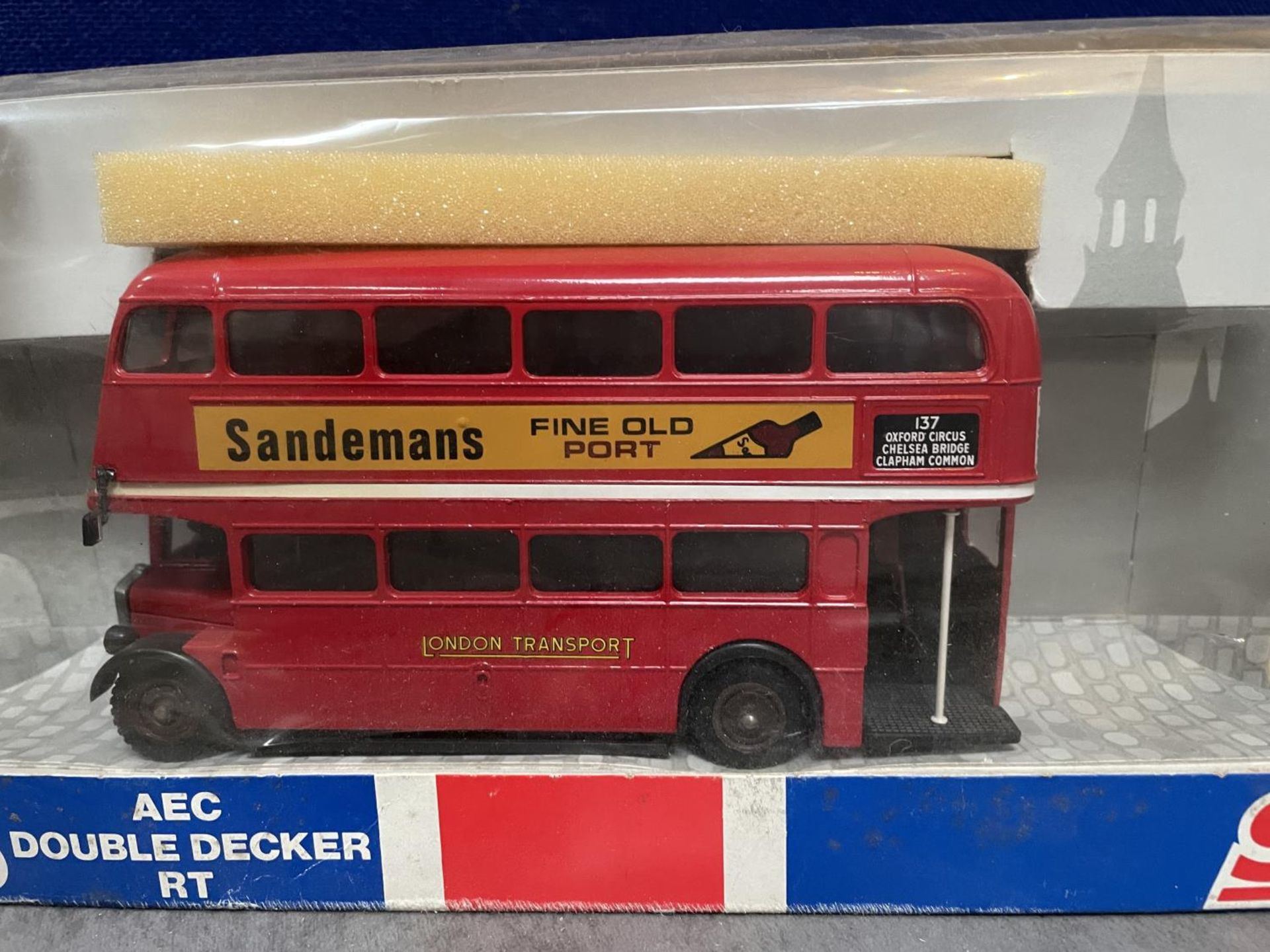 Solido #4404 AEC Double Decker RT London Transport With Sandmans Decal In Box - Image 2 of 2