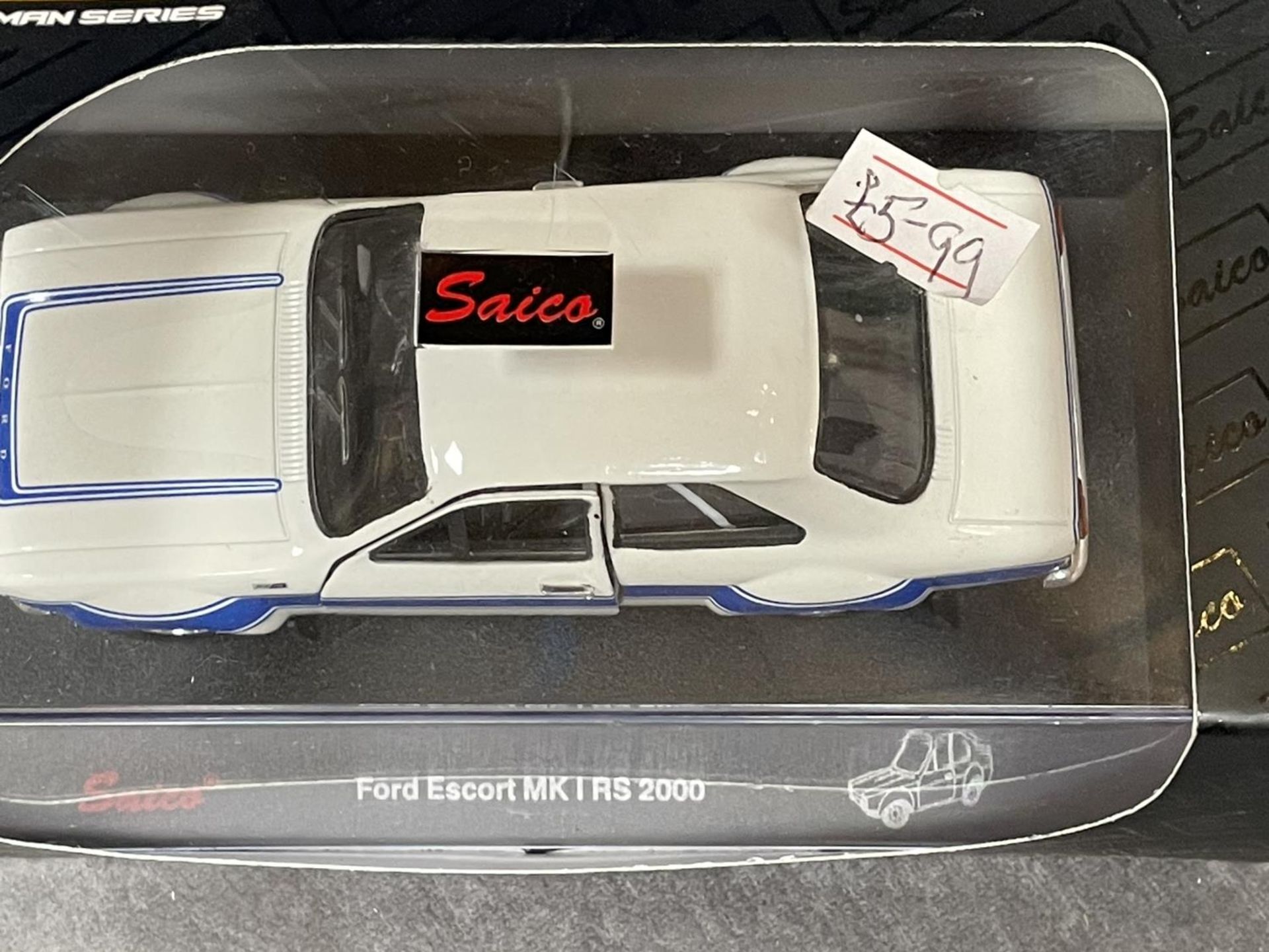 Saico Scale Models Craftsman Series #TY3884 Ford Escort MKI RS 2000 On Display Case And Box - Image 4 of 4