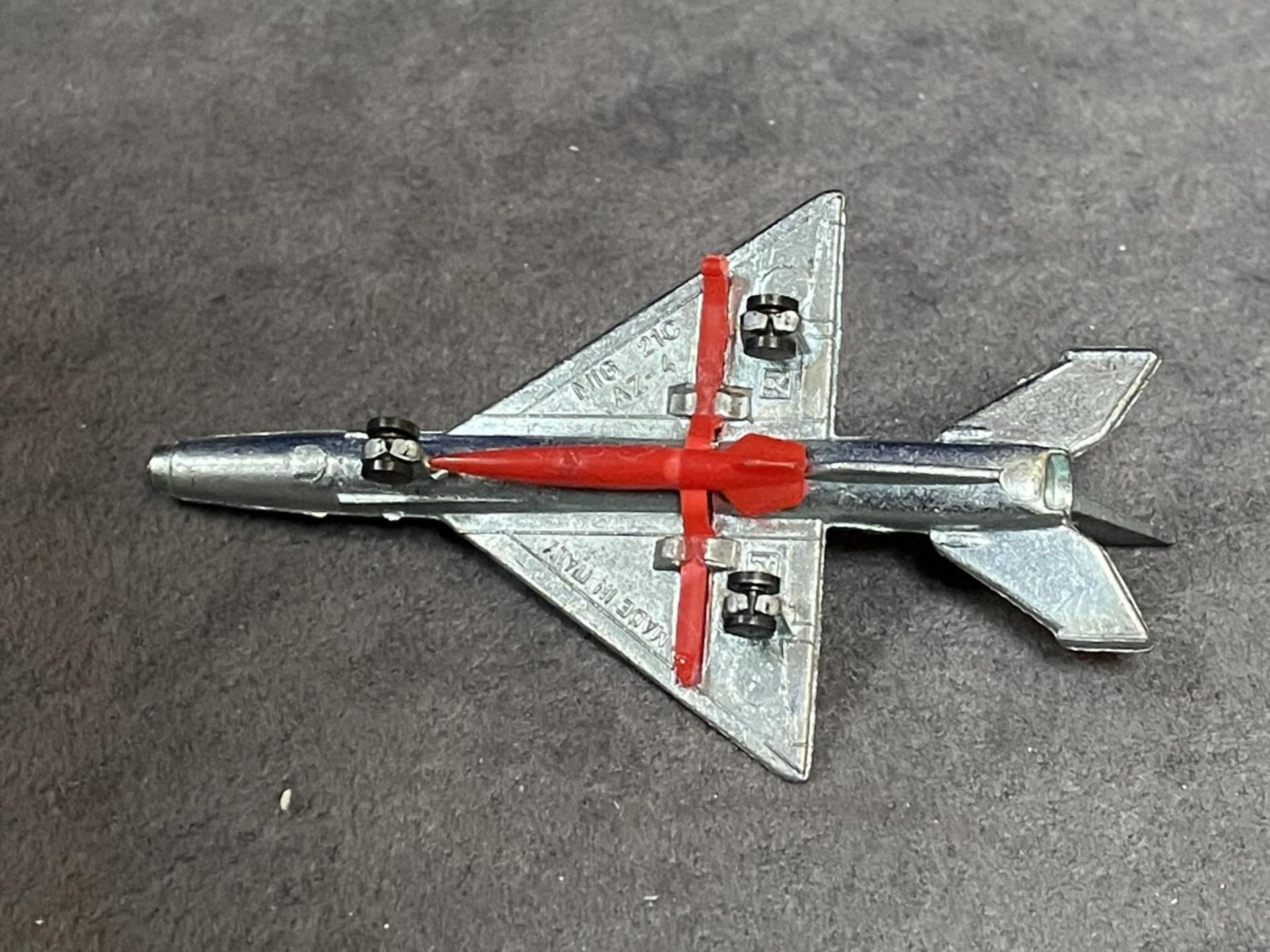 Polistil MIG 21c Military Fighter Jet Plane Az - 4 In Silver Italy 1976 In Original Box - Image 4 of 4