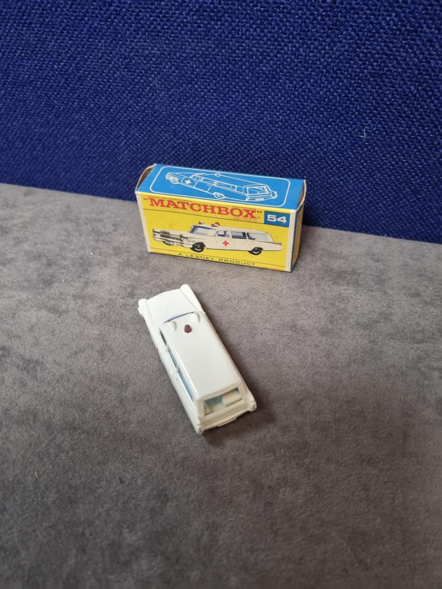 Matchbox Lesney Diecast #54b Cadillac Ambulance 1965-69 Mint Model In Firm F Type Box - Image 3 of 5
