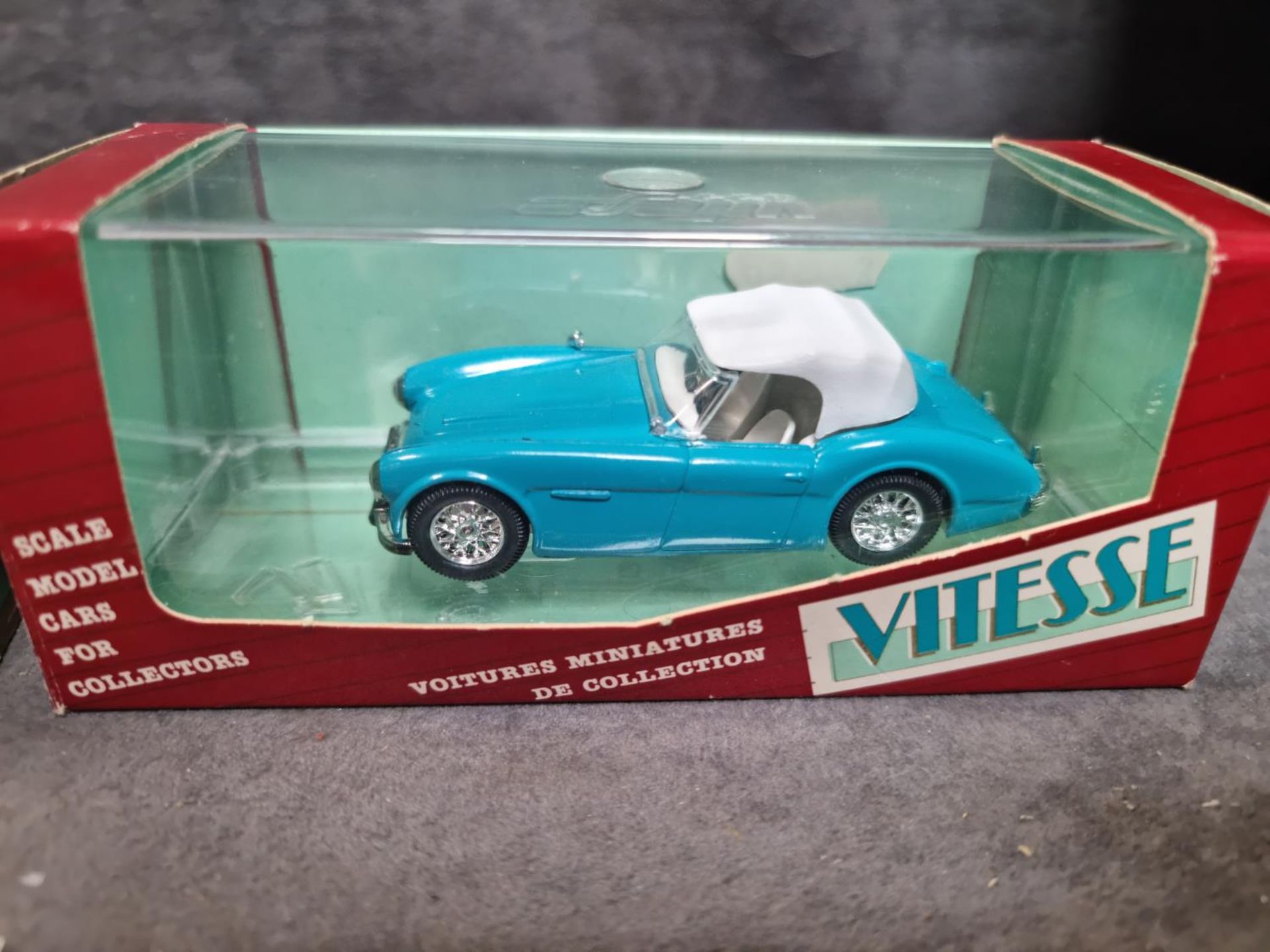 2 x Vitesse Models #173 1/43 Scale 173 - Austin Healey 3000 Closed Cabrio - Met Lgt. Blue/White # - Image 3 of 3