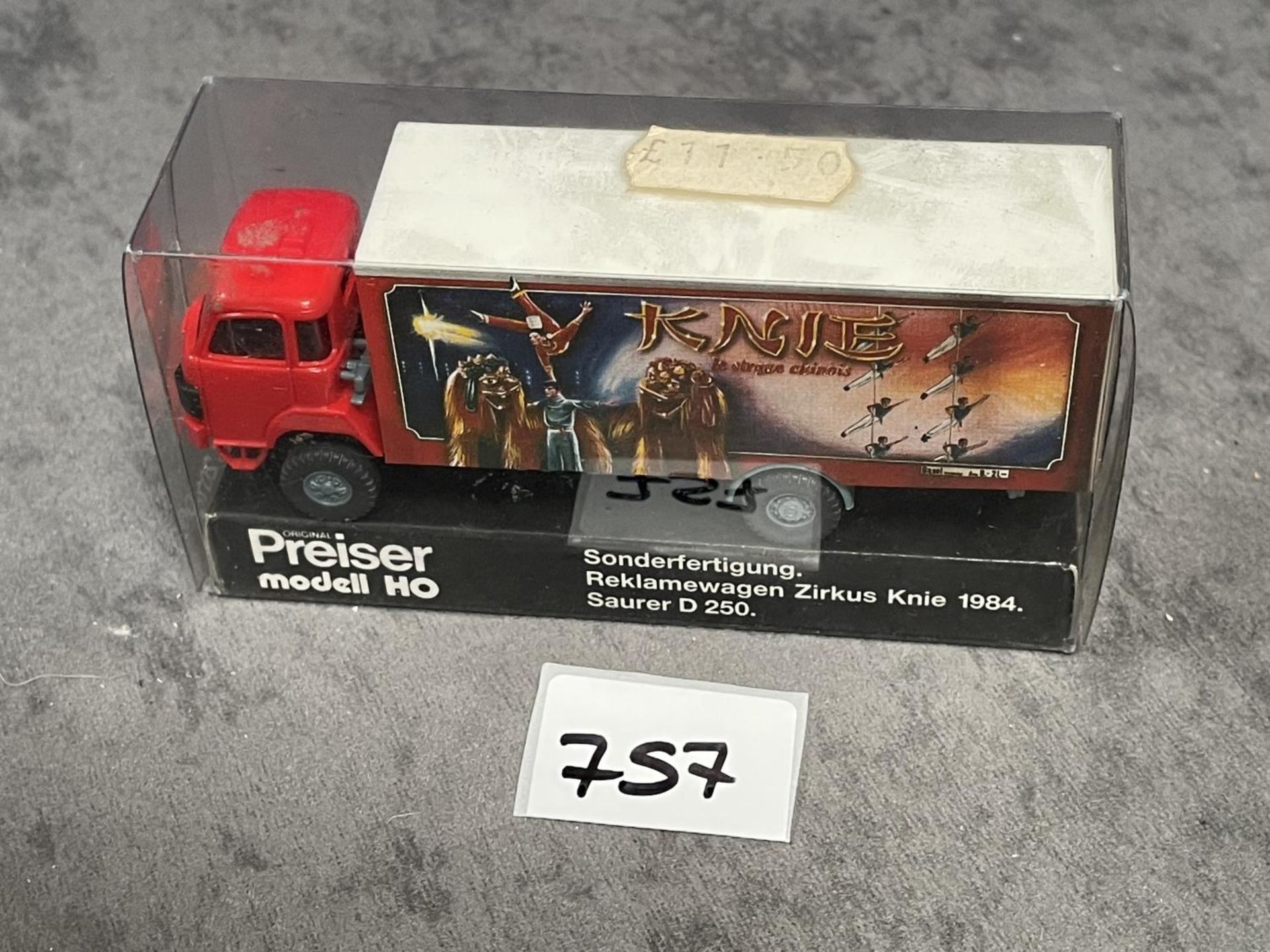 Preiser #20706 HO Advertising Cart Circus Knie 1984 In Box