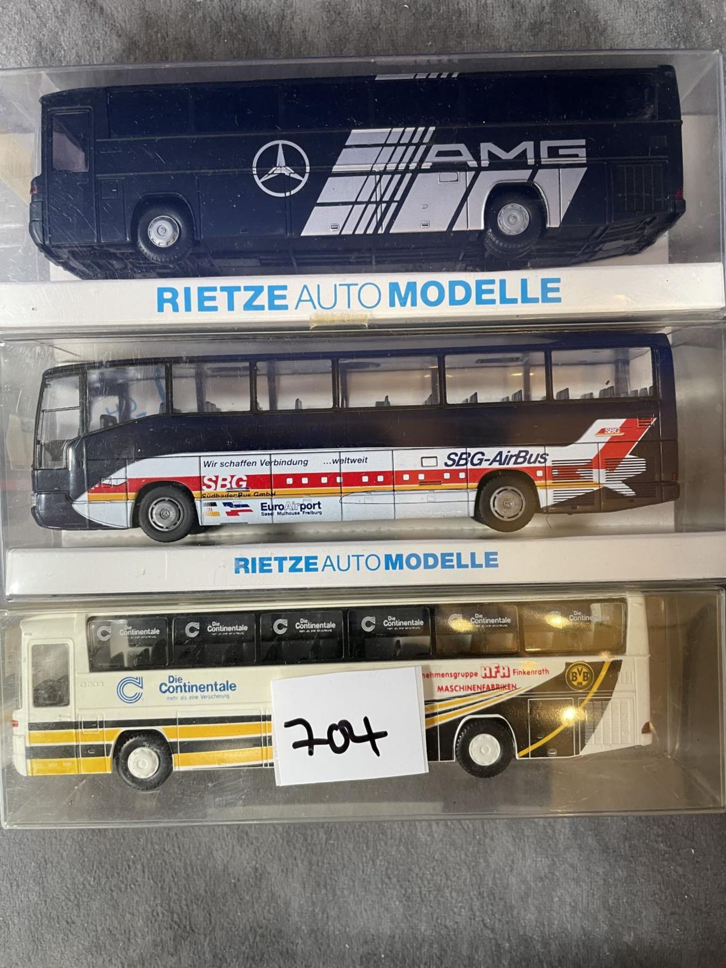 3 x Boxed Rietze Auto Modelle Coach/Bus 1/87 Scale Model Boxed
