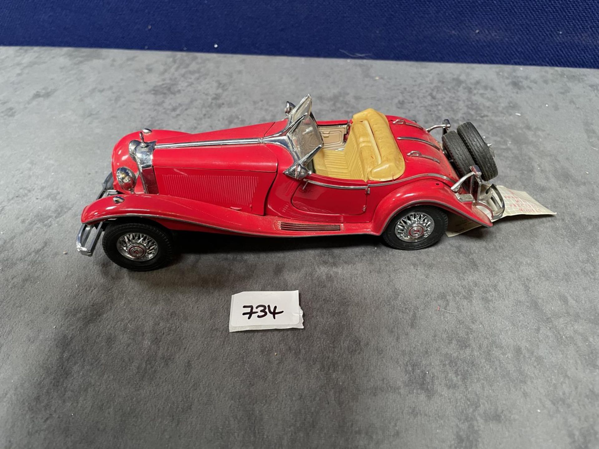 Franklin Mint 1935 Mercedes Benz 500k Special Roadster In Red 1/24 Scale The Mercedes-Benz 500K Is A