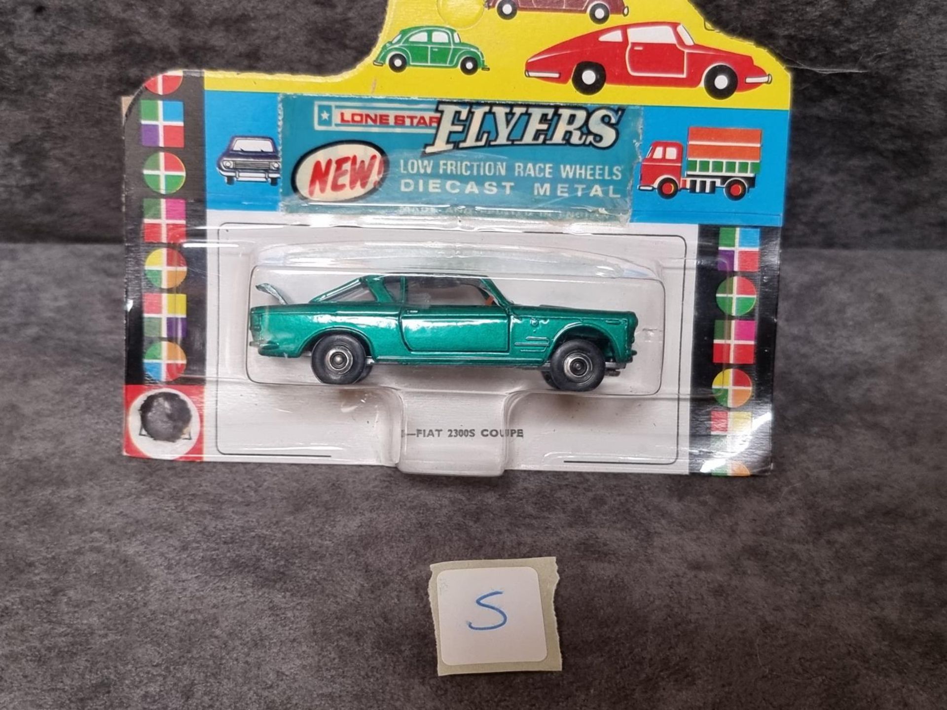 Lonestar Flyers #121 Fiat 2300 S Coupe In Metallic Green With Orange Interior On Bubble Car