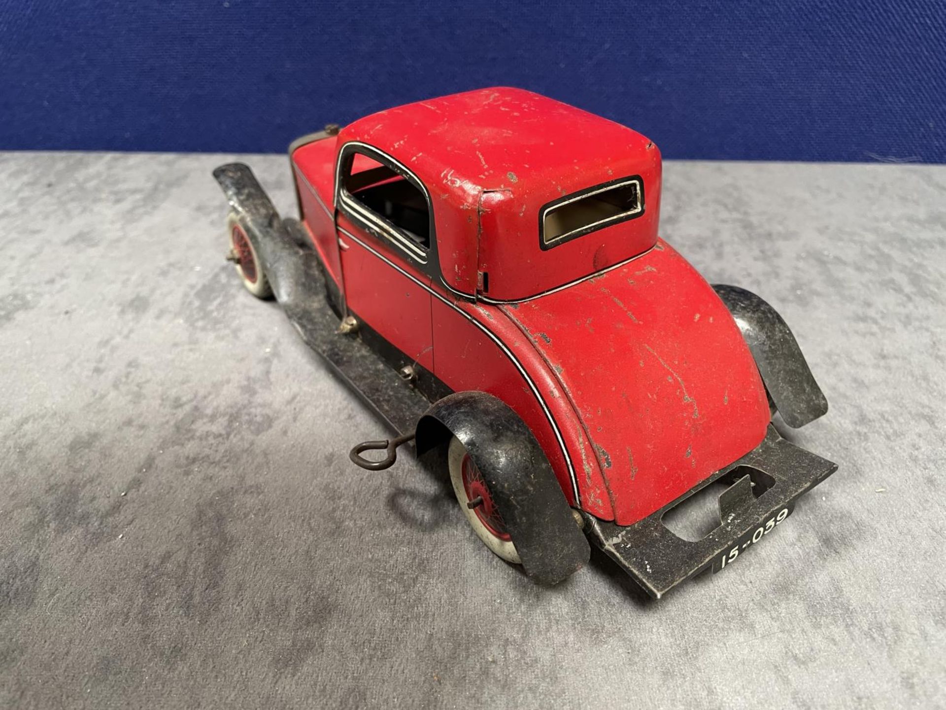 Burnett Ltd (England) Vintage 1930's Tin Motor Toy CarÂ (Missing Back Wheel And Front Bumper) We' - Image 2 of 4