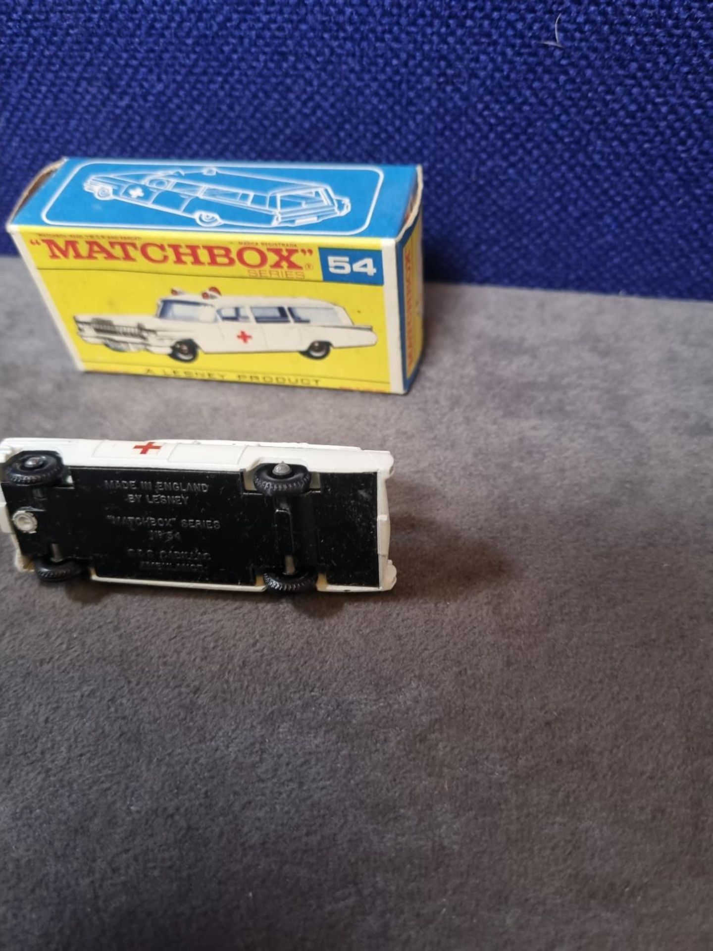 Matchbox Lesney Diecast #54b Cadillac Ambulance 1965-69 Mint Model In Firm F Type Box - Image 4 of 5