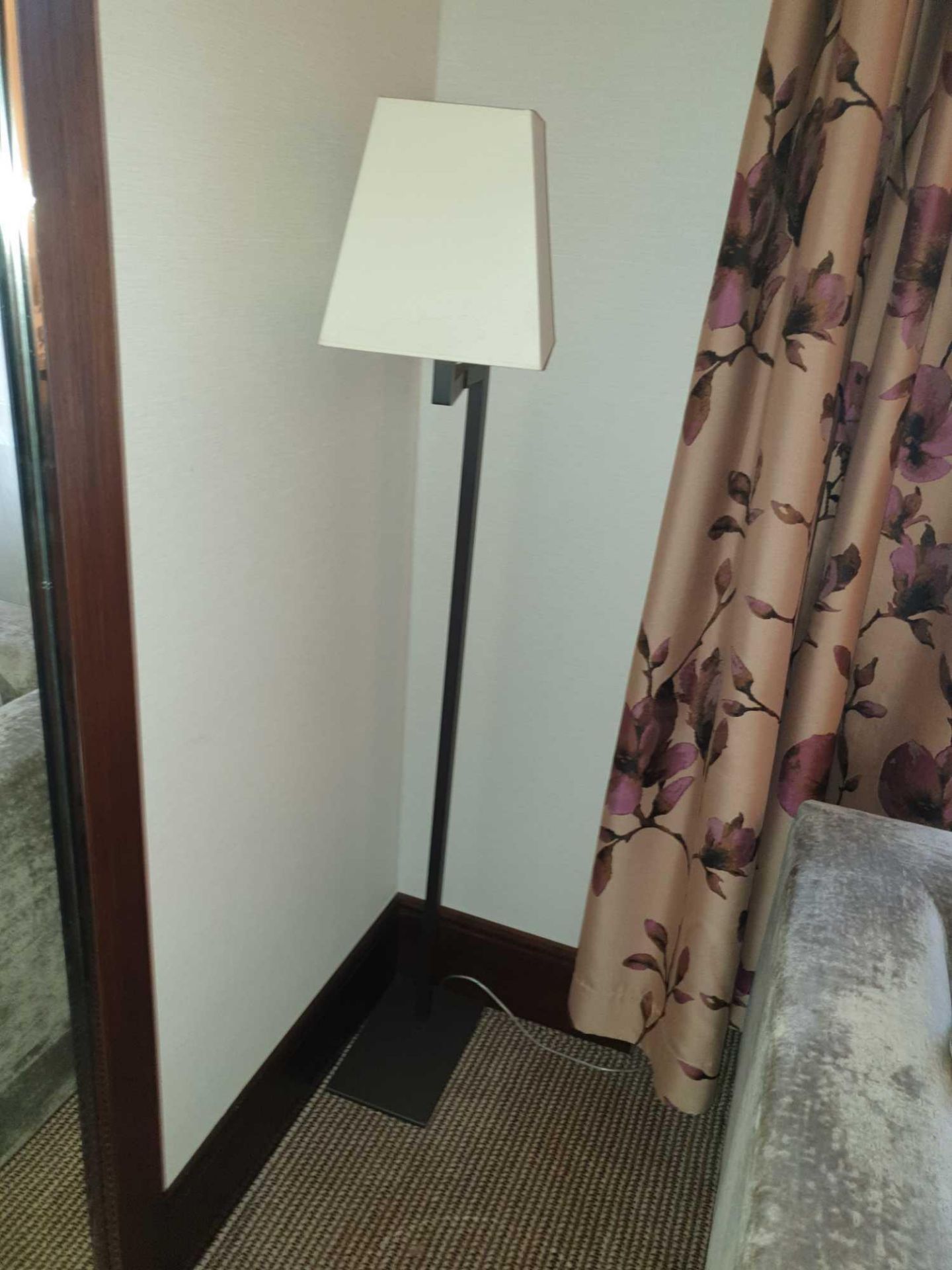 Sifra Floor Lamp Model LMS 600 ENG Grey Metal Base With Single Arm Single Bulb Complete With Cream - Image 3 of 3