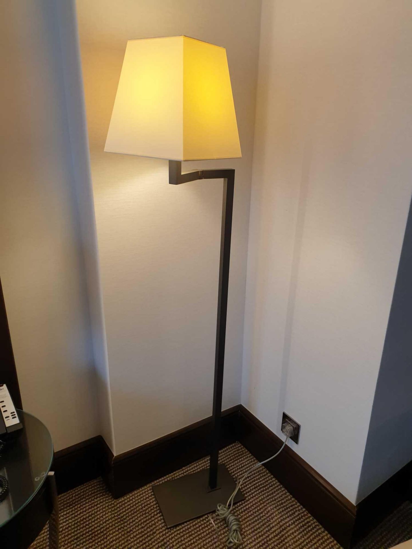Sifra Floor Lamp Model LMS 600 ENG Grey Metal Base With Single Arm Single Bulb Complete With Cream - Image 3 of 3