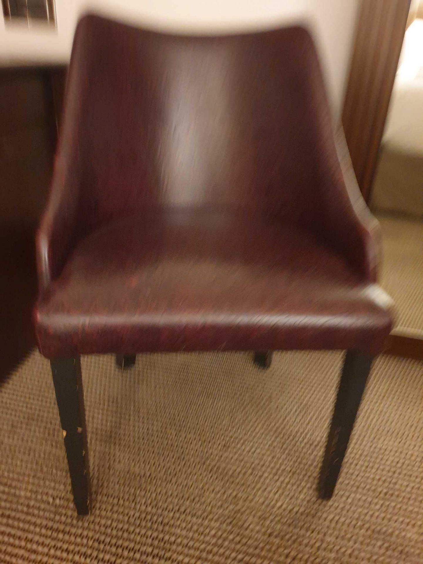 Edelman Leathers Burgundy Embossed Pattern Studded Chair With Black Wood Leg 58 (W) X 60 (D) Cm X 83 - Bild 2 aus 3