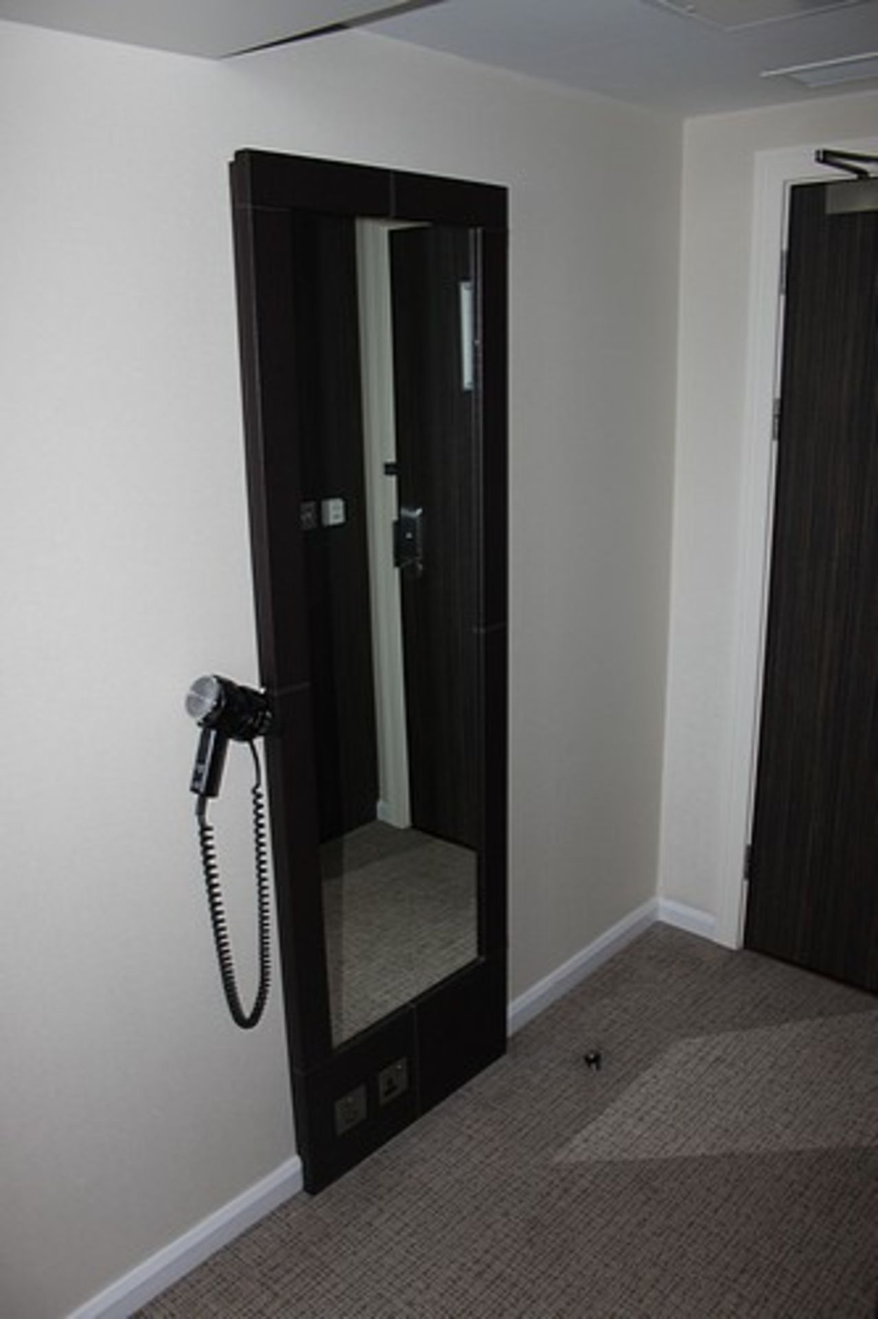 Curtis Contract Furniture Full Length Dress Mirror Brown 534 (w) x 50 (d) x 2150mm (h) (Exec) - Image 2 of 3