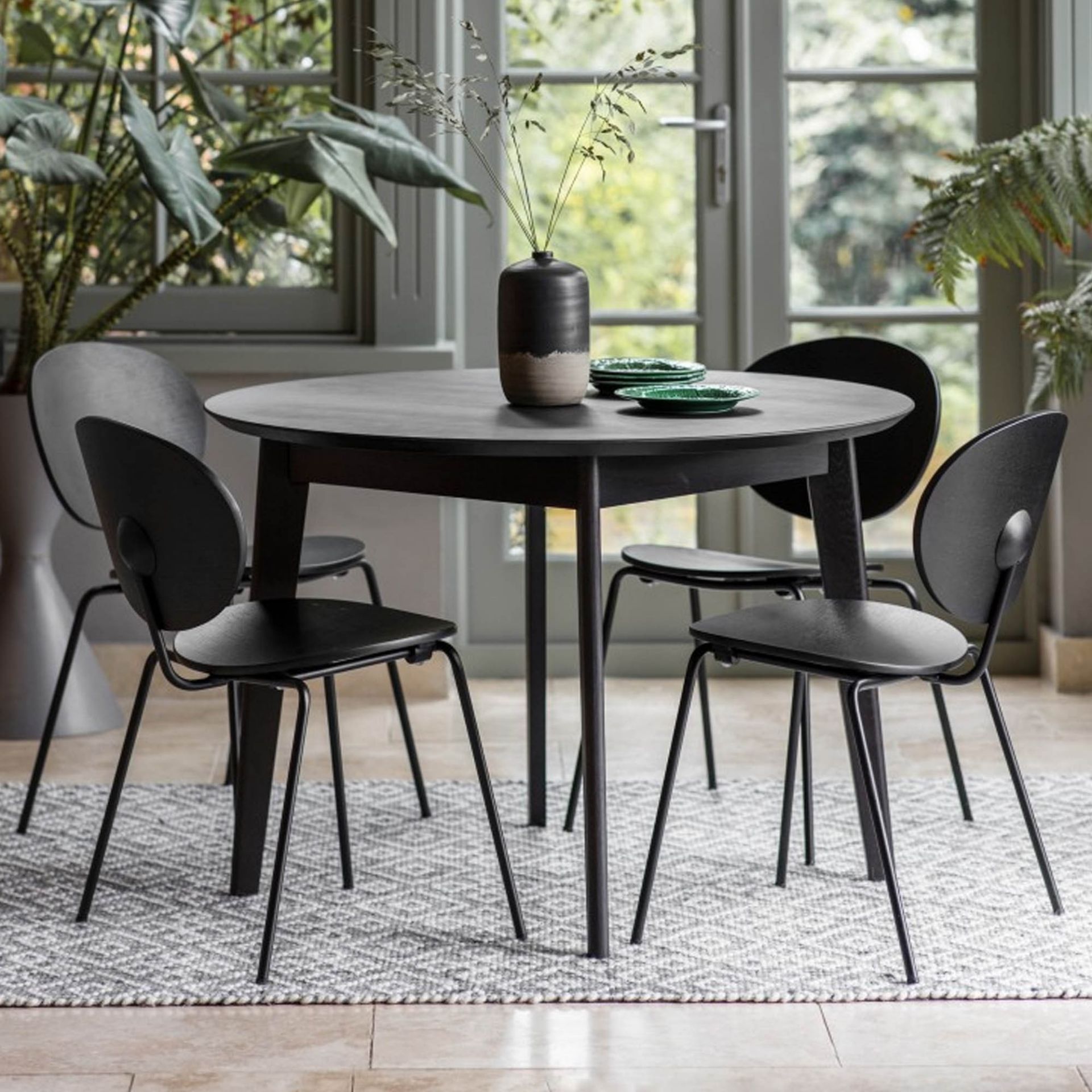 Wycombe Dining Table Round Black 1100 x 1100 The Wycombe Has A Contemporary Look Is Subtle In Colour