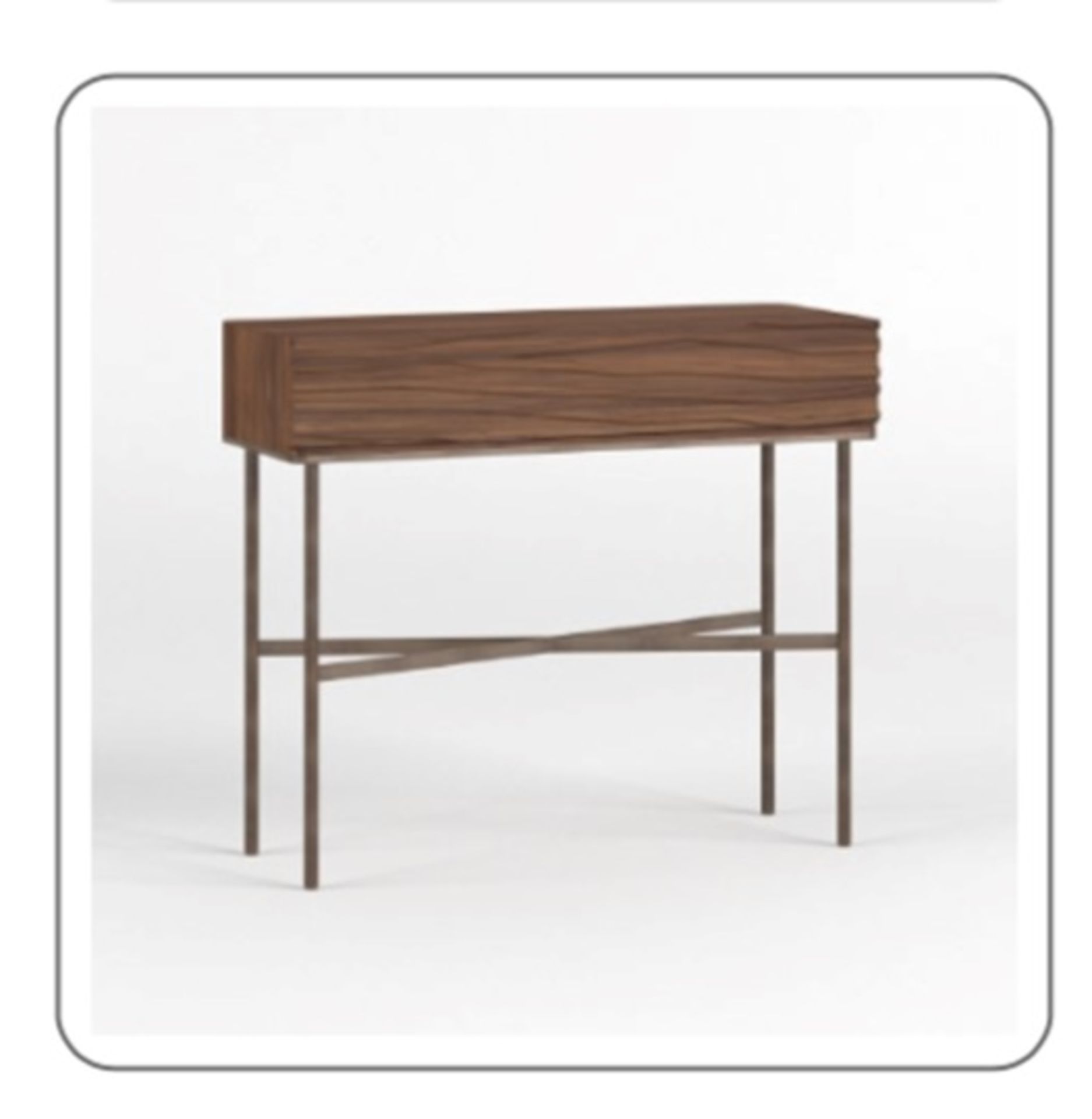 Benwest Console Table Inspired By The Art Of Joinery, The Walnut Console Is A Fusion Of - Bild 2 aus 2