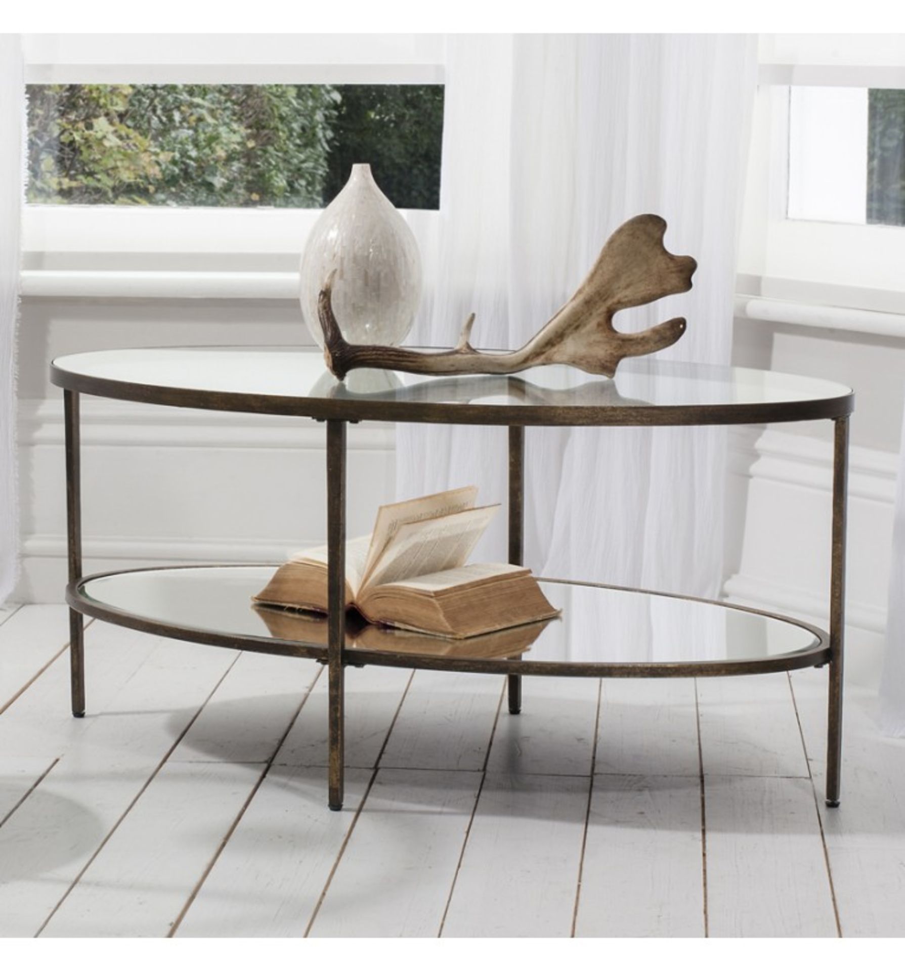 Hudson Coffee Table Champagne Add a splash of Scandi style to your home with the Hudson oval