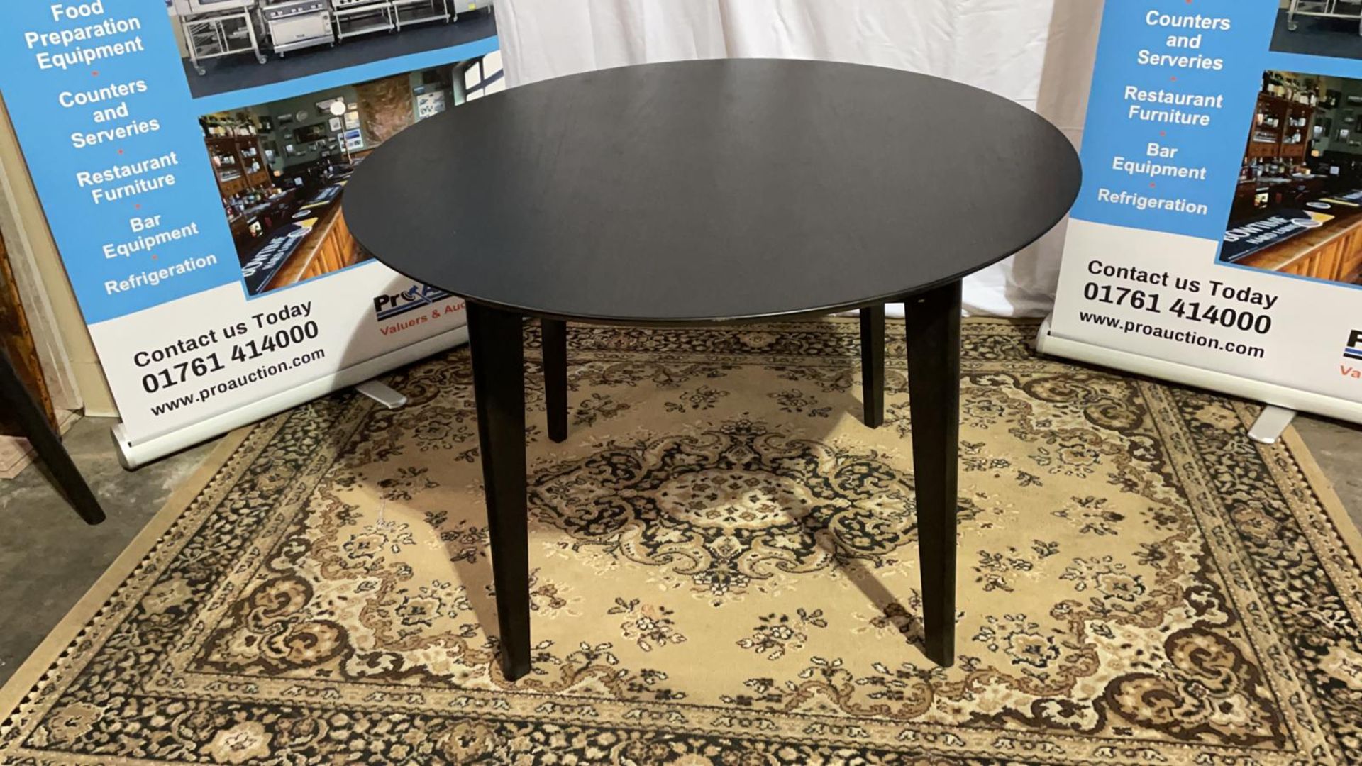 Wycombe Dining Table Round Black 1100 x 1100 The Wycombe Has A Contemporary Look Is Subtle In Colour - Image 6 of 6
