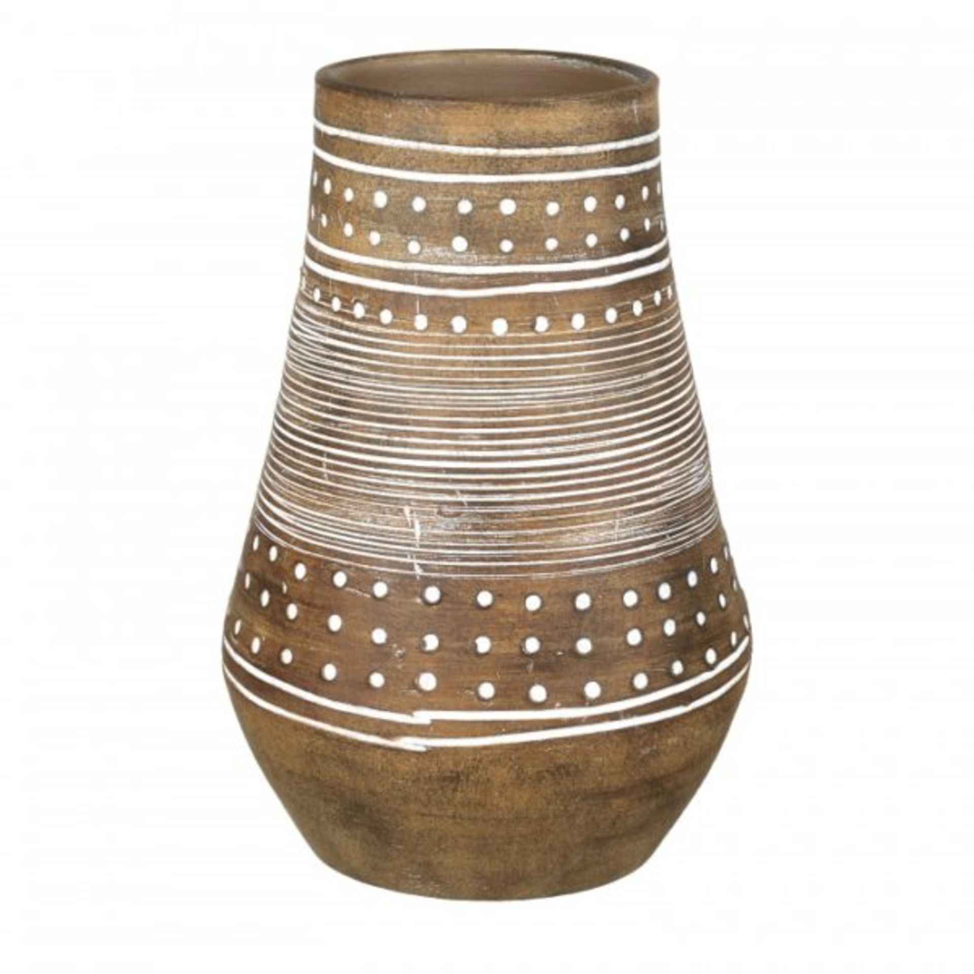 Clanfield Vase Terracotta Russet and White 270x405mmh Brand New Parlane Accessories We take our