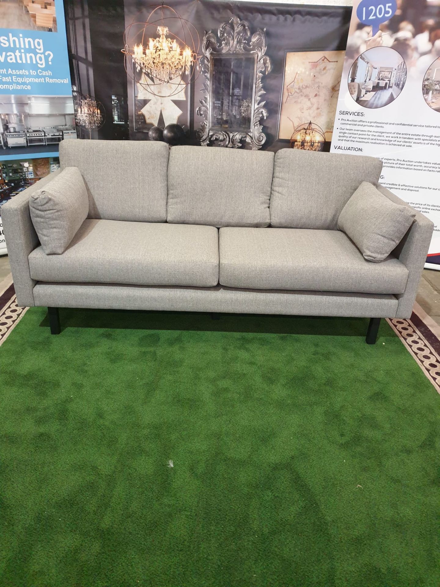 Kibre Sofa Upholstered in Berwick Meghan Stone Ultra modern sofa great for an apartment or open plan - Bild 2 aus 2