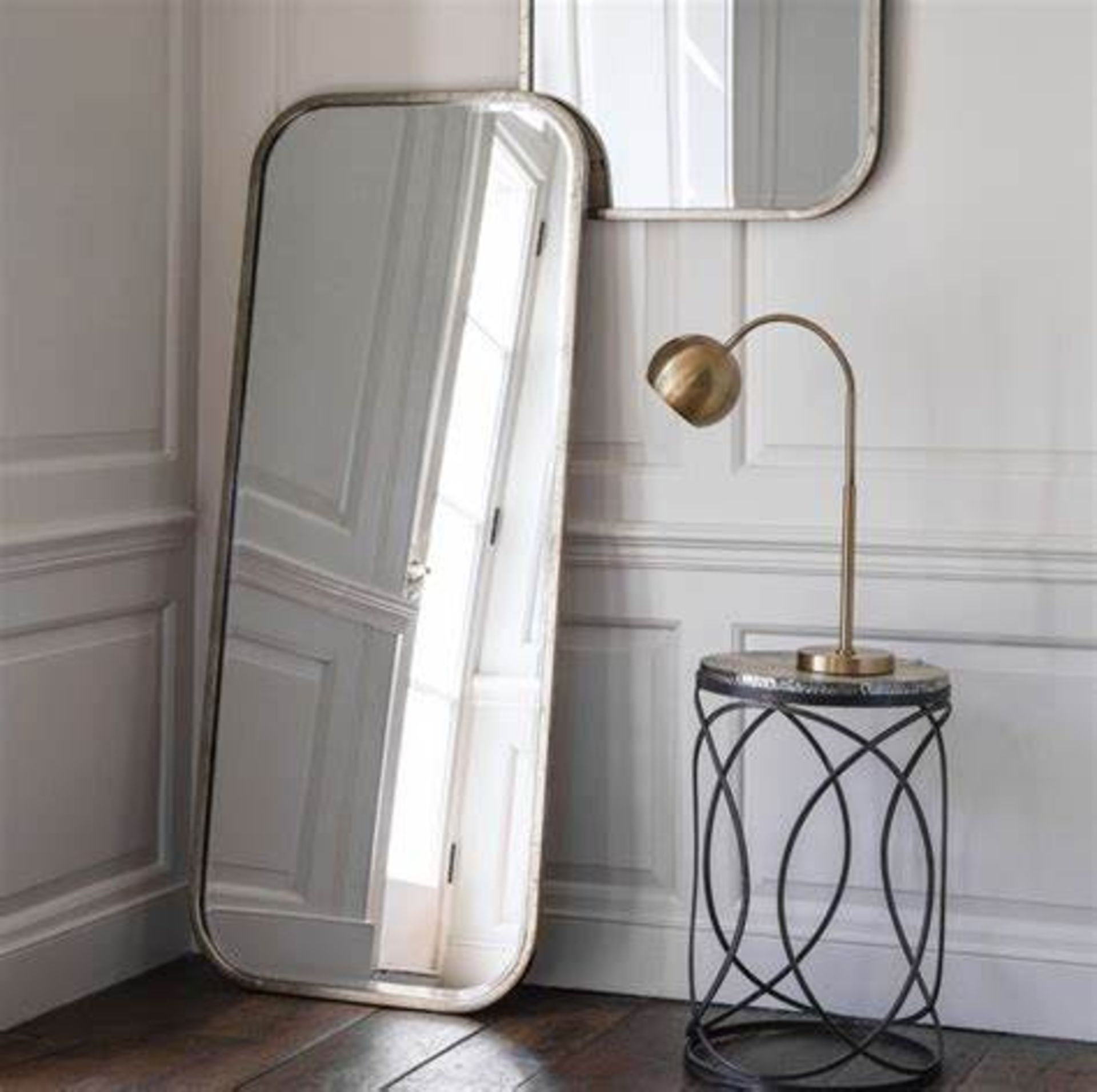 Logan Rectangle Mirror W655 X D20 X H955mm Contemporary Full Length Mirror Featuring Simple Curved