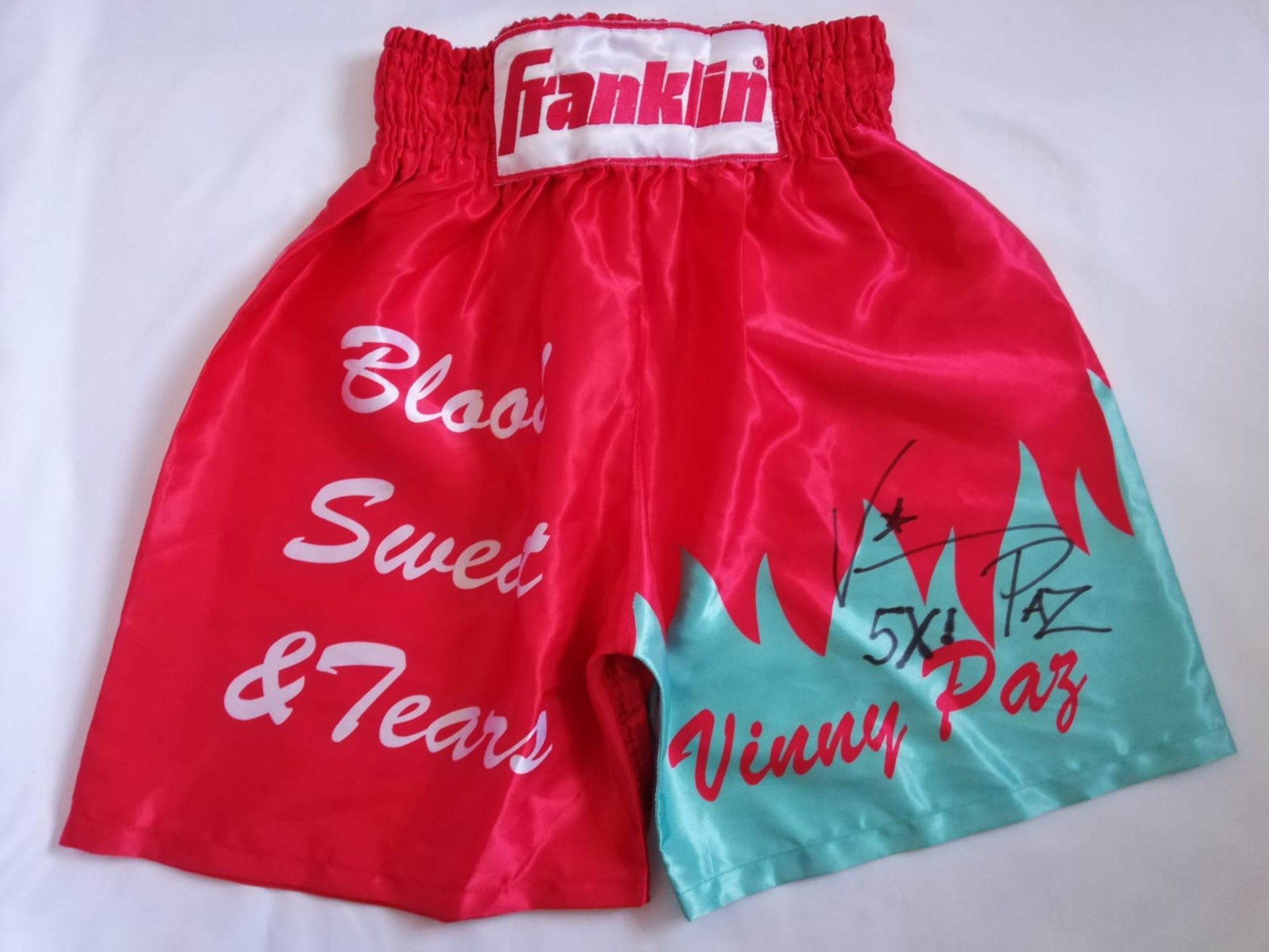 Vinny Paz Signed Boxing Shorts Supplied with Certificate Of Authenticity