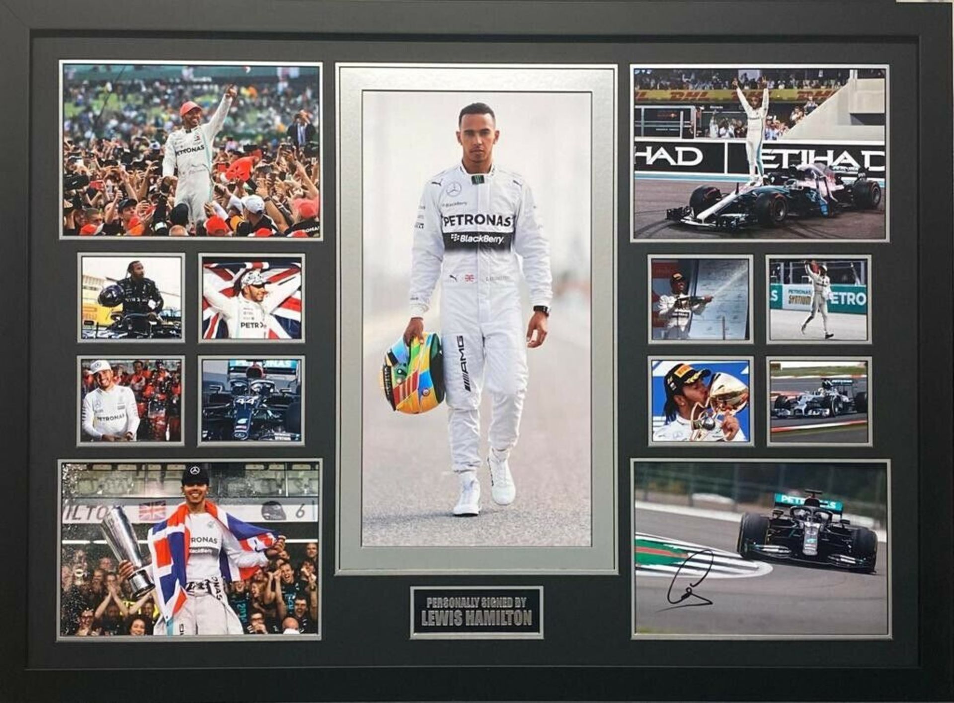 Lewis Hamilton Signed And Framed Formula 1 Display Supplied with Certificate Of Authenticity