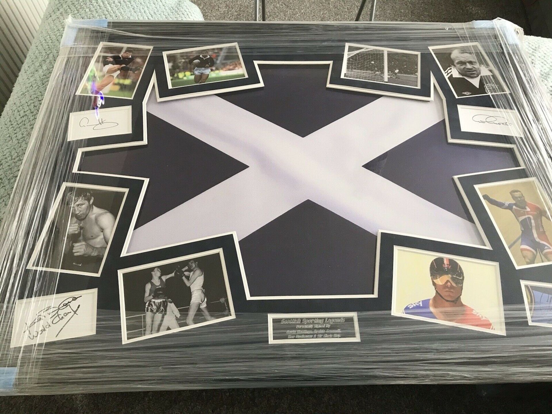 Scotland Legends Signed Display, Hastings, Foy, Gemmell, Buchanan. Supplied with Certificate Of