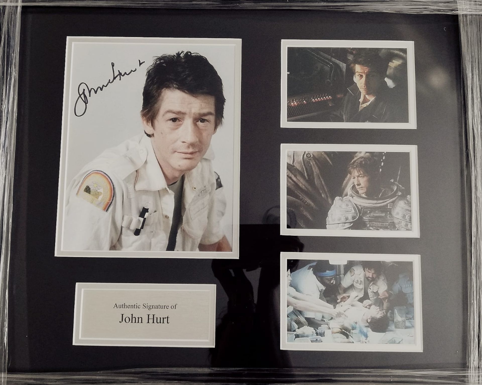 John Hurt Signed And Framed Alien Display Supplied with Certificate Of Authenticity