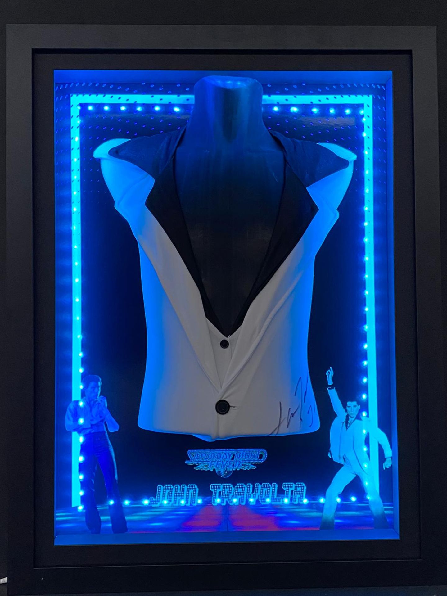John Travolta Signed And 3d Light Up Framed Waistcoat Supplied with Certificate Of Authenticity