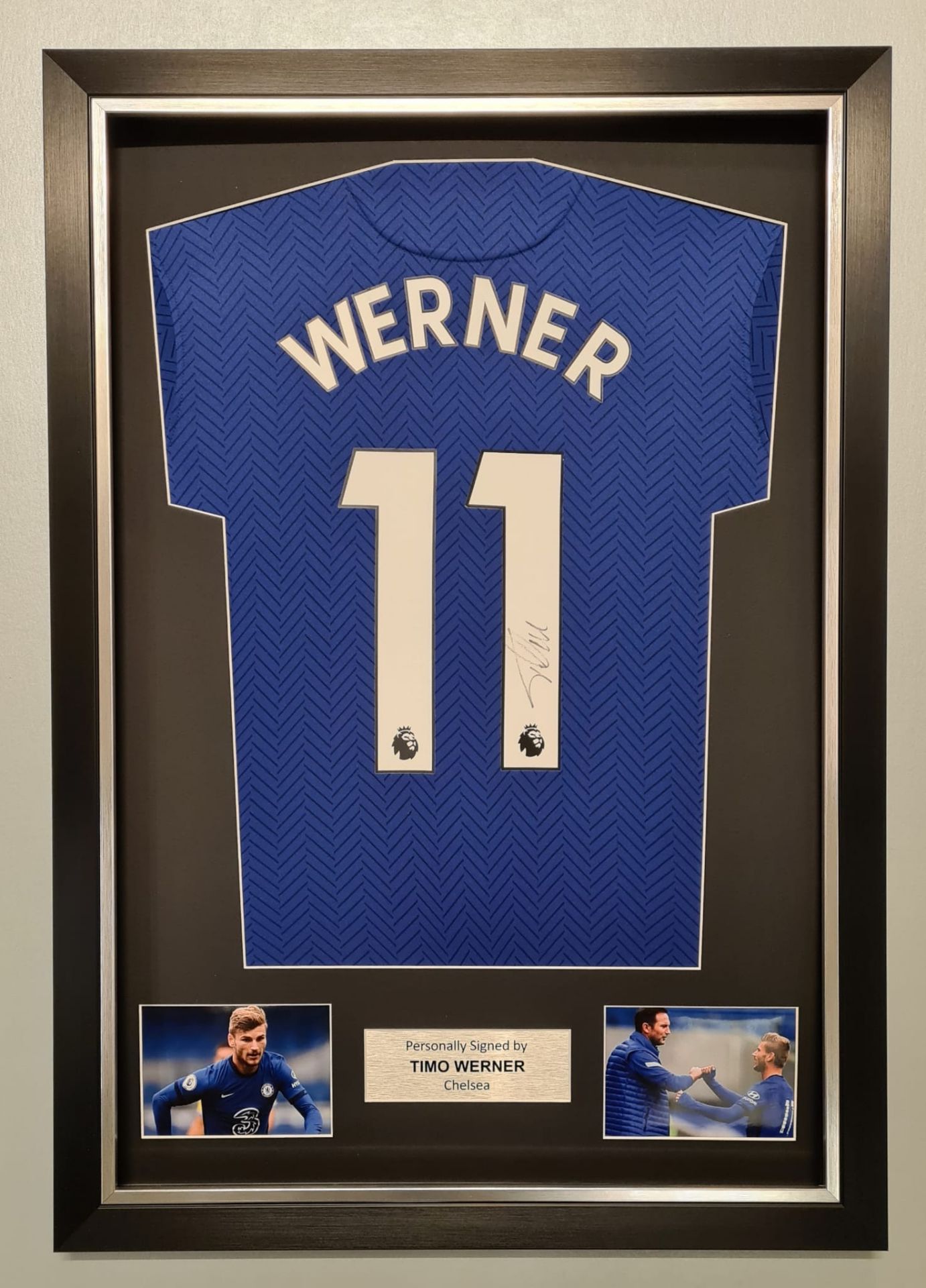 Timo Werner Signed And Framed Chelsea Shirt Supplied with Certificate Of Authenticity