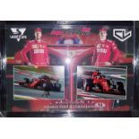 Sebastian Vettel And Charles Le Lerc Dual Signed Formula 1 Display Supplied with Certificate Of