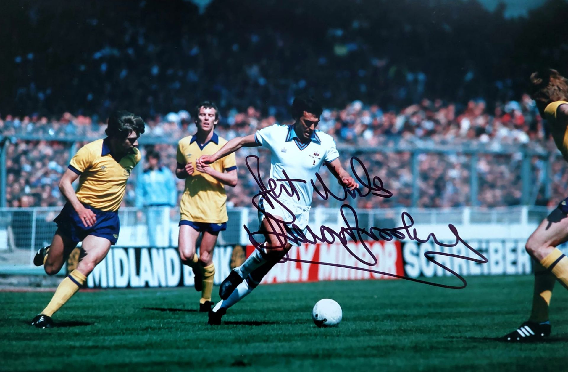 Trevor Brooking Signed Autograph 12x8 Photo West Ham United Football AFTAL Approved Authenticators