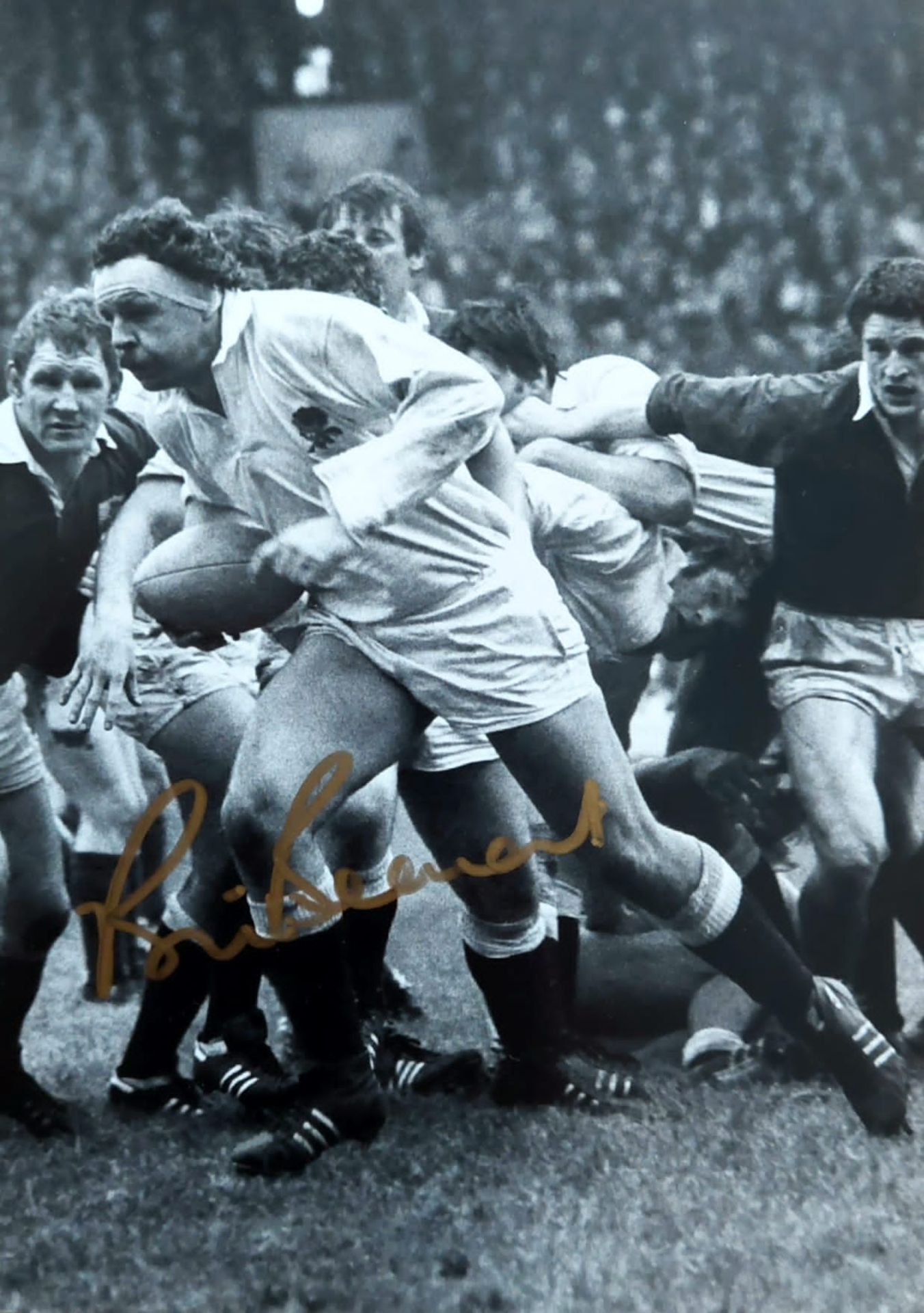 Bill Beaumont Signed Autograph 12x8 Photograph Photo England Rugby Union with certificate of