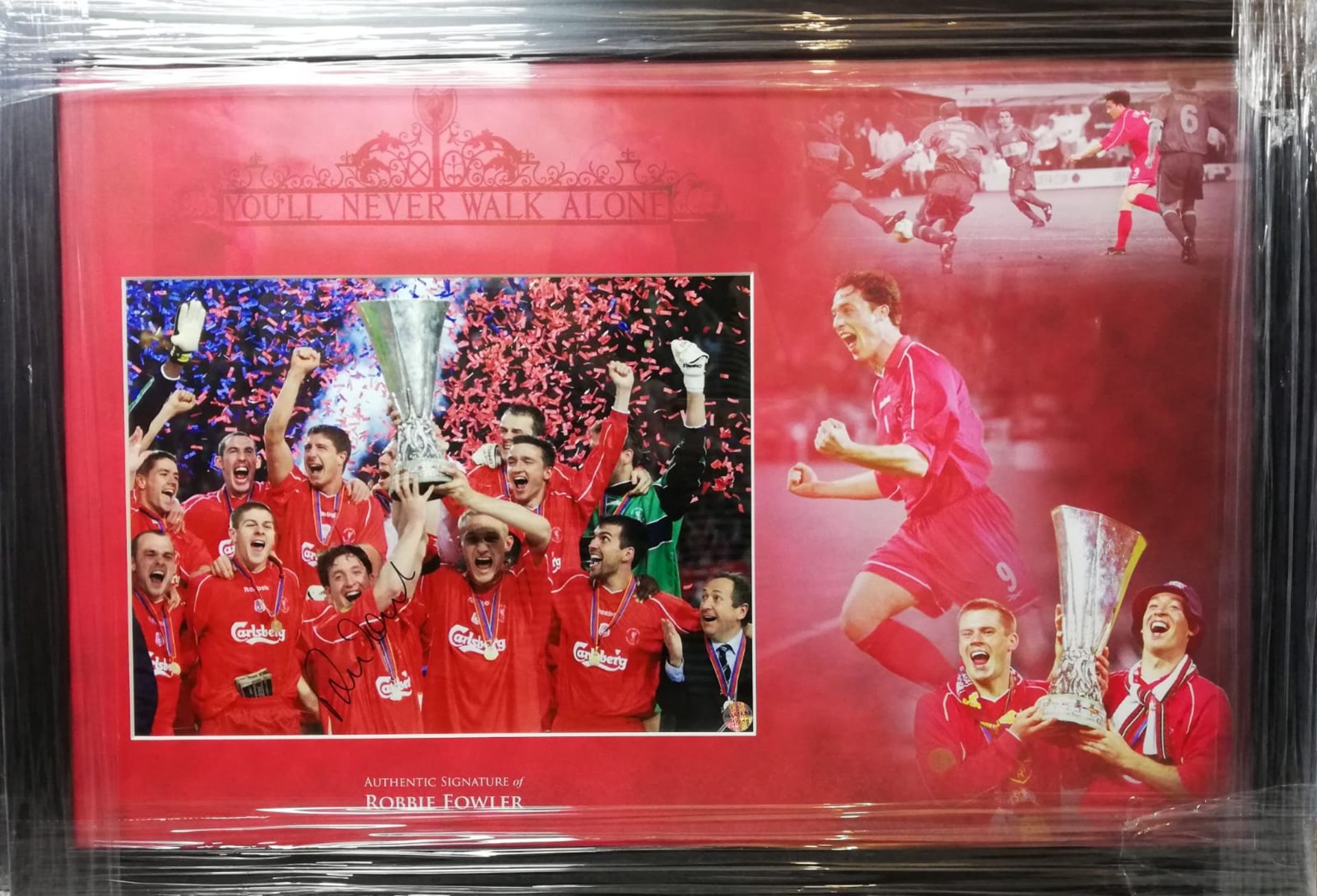 Robbie Fowler Signed And Framed Liverpool Display Supplied with Certificate Of Authenticity