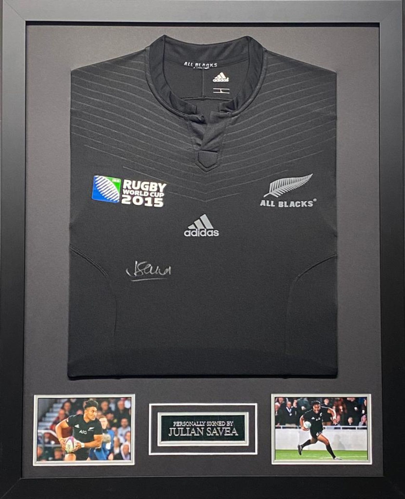 Julian Savea Signed And Framed New Zeeland 2015 World Cup Shirt Supplied with Certificate Of