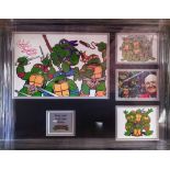 Peter Laird Signed And Framed Teenage Mutant Hero Turtles Display Supplied with Certificate Of