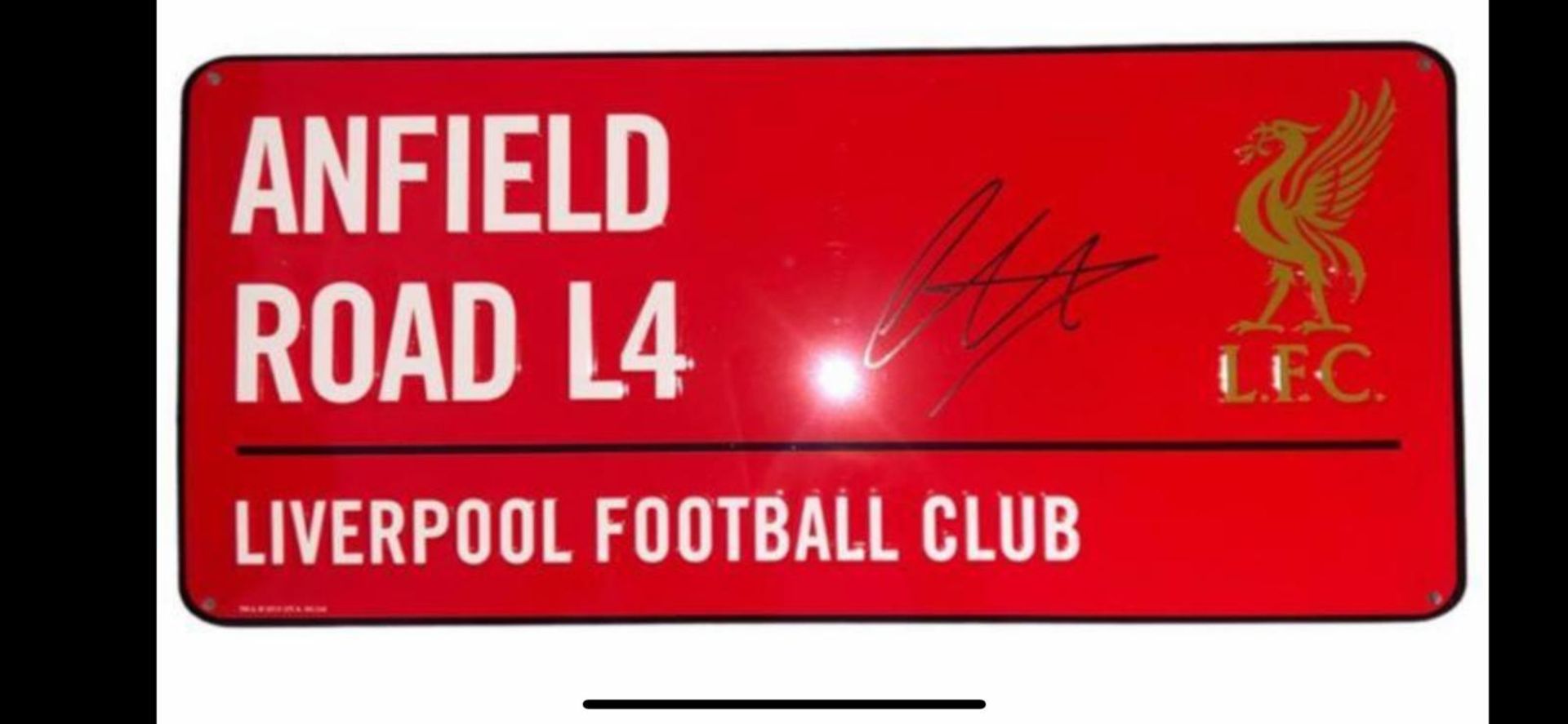 Trent Aalexander Arnold Signed Anfield Road Street Sign Supplied with Certificate Of Authenticity