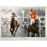 Richard Dunwoody Autograph 16x12 Huge Photo Horse Racing Grand National with certificate of