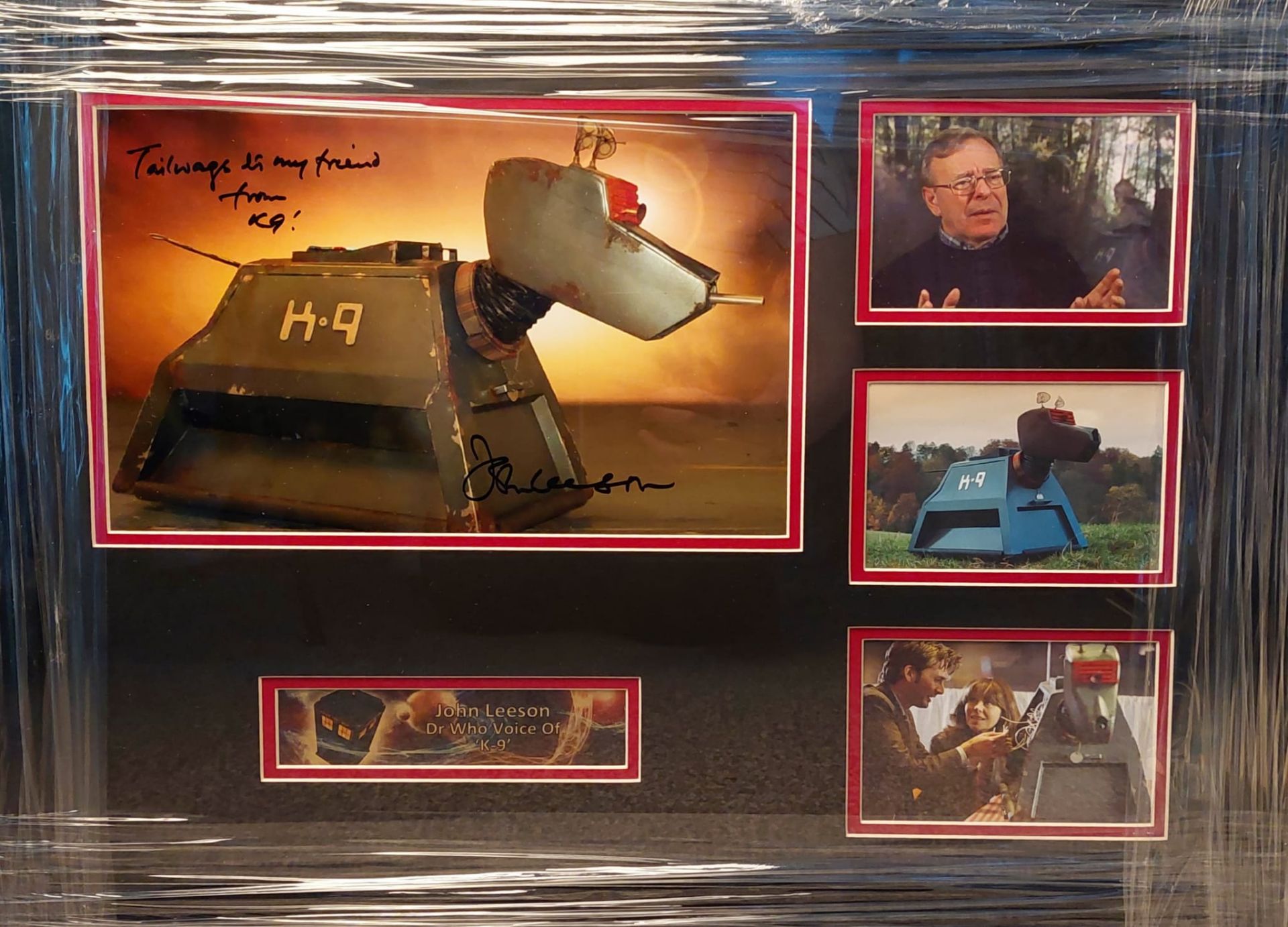 John Leeson K9 Dr Who Framed Display With Certificate Of Authenticity