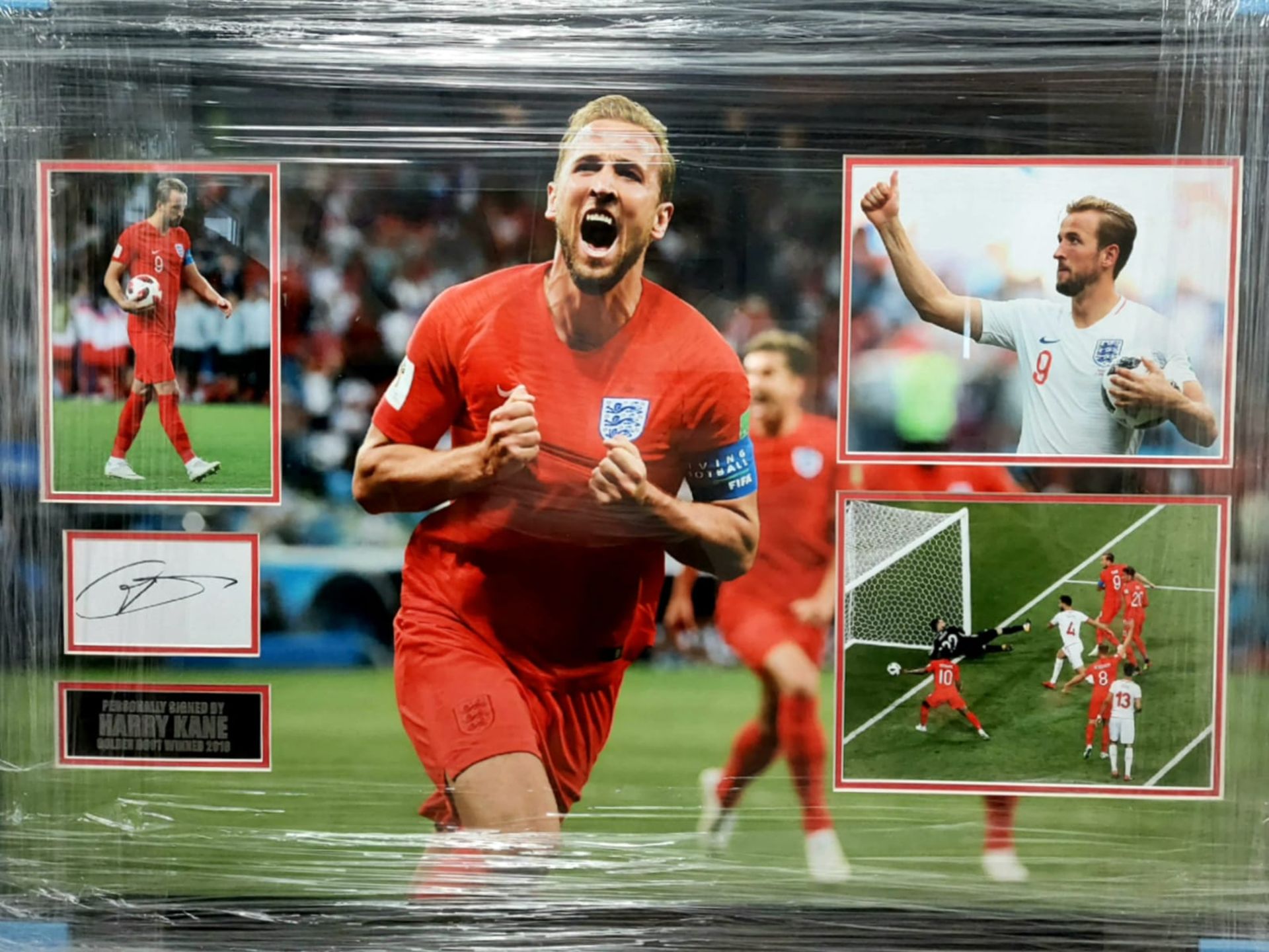 Harry Kane Signed And Framed England Football Display Supplied with Certificate Of Authenticity