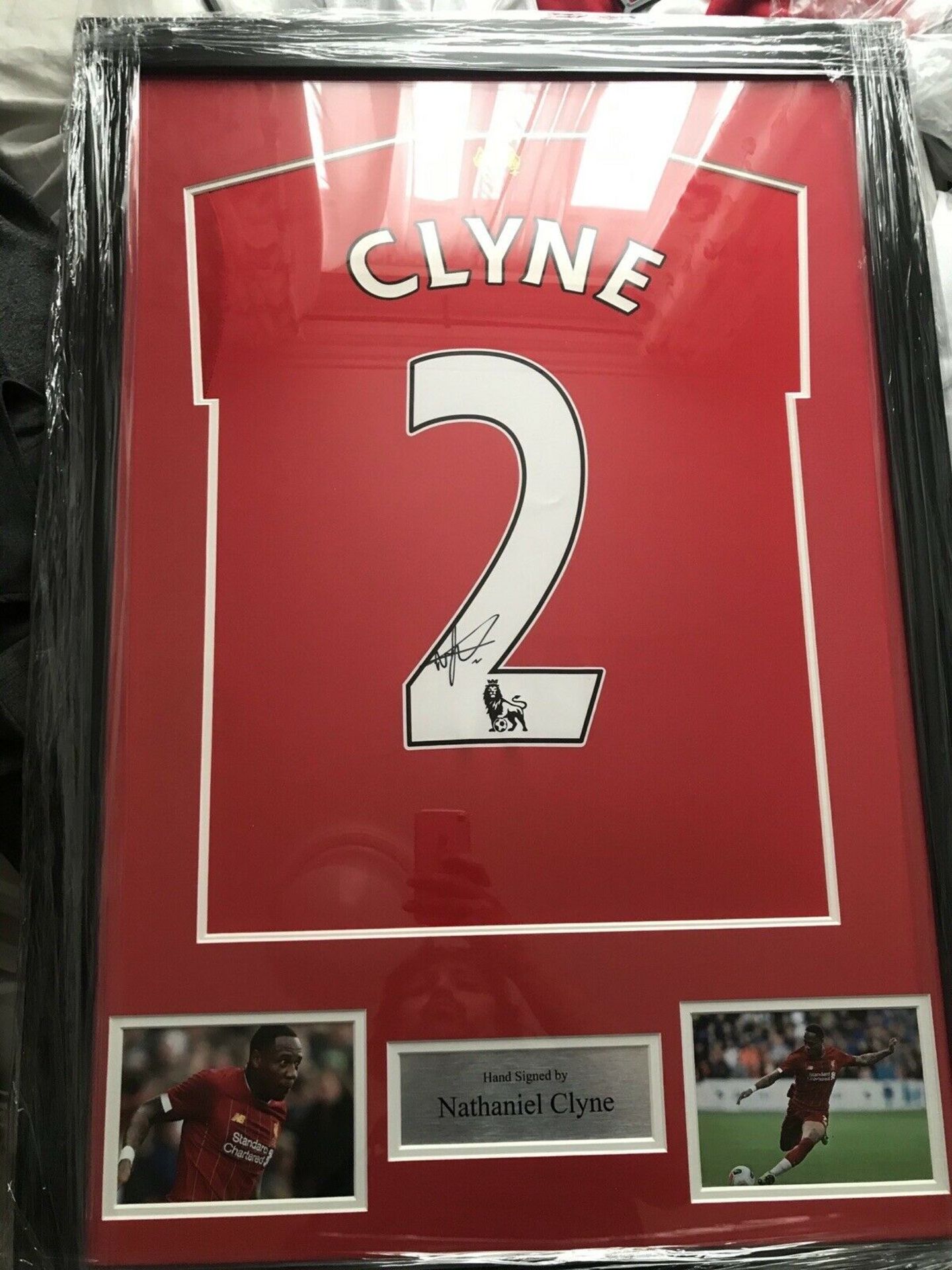 Nathaniel Clyne Signed And Framed Liverpool Shirt Supplied with Certificate Of Authenticity