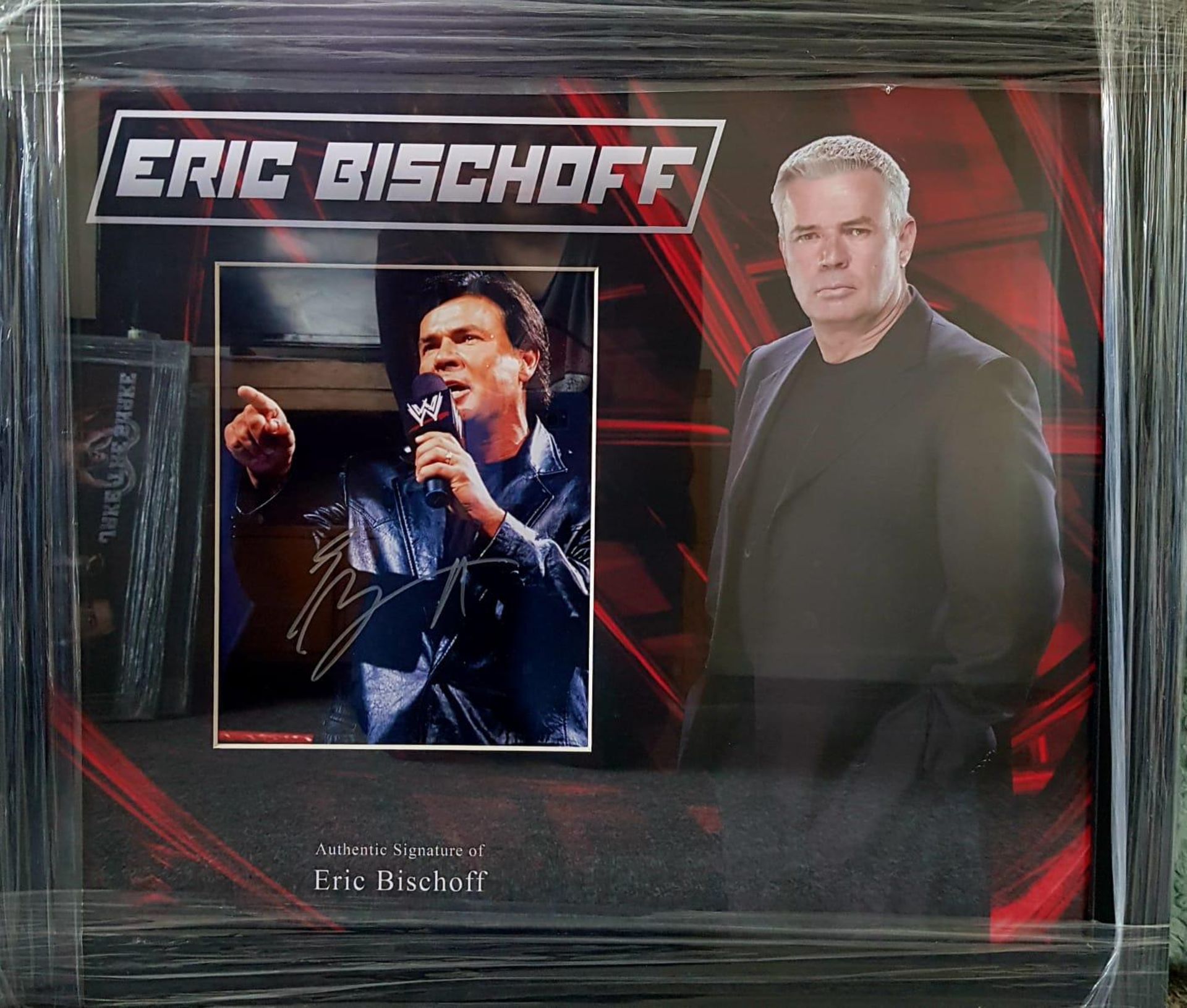 Eric Bischoff Signed And Framed WWE Display Supplied with Certificate Of Authenticity